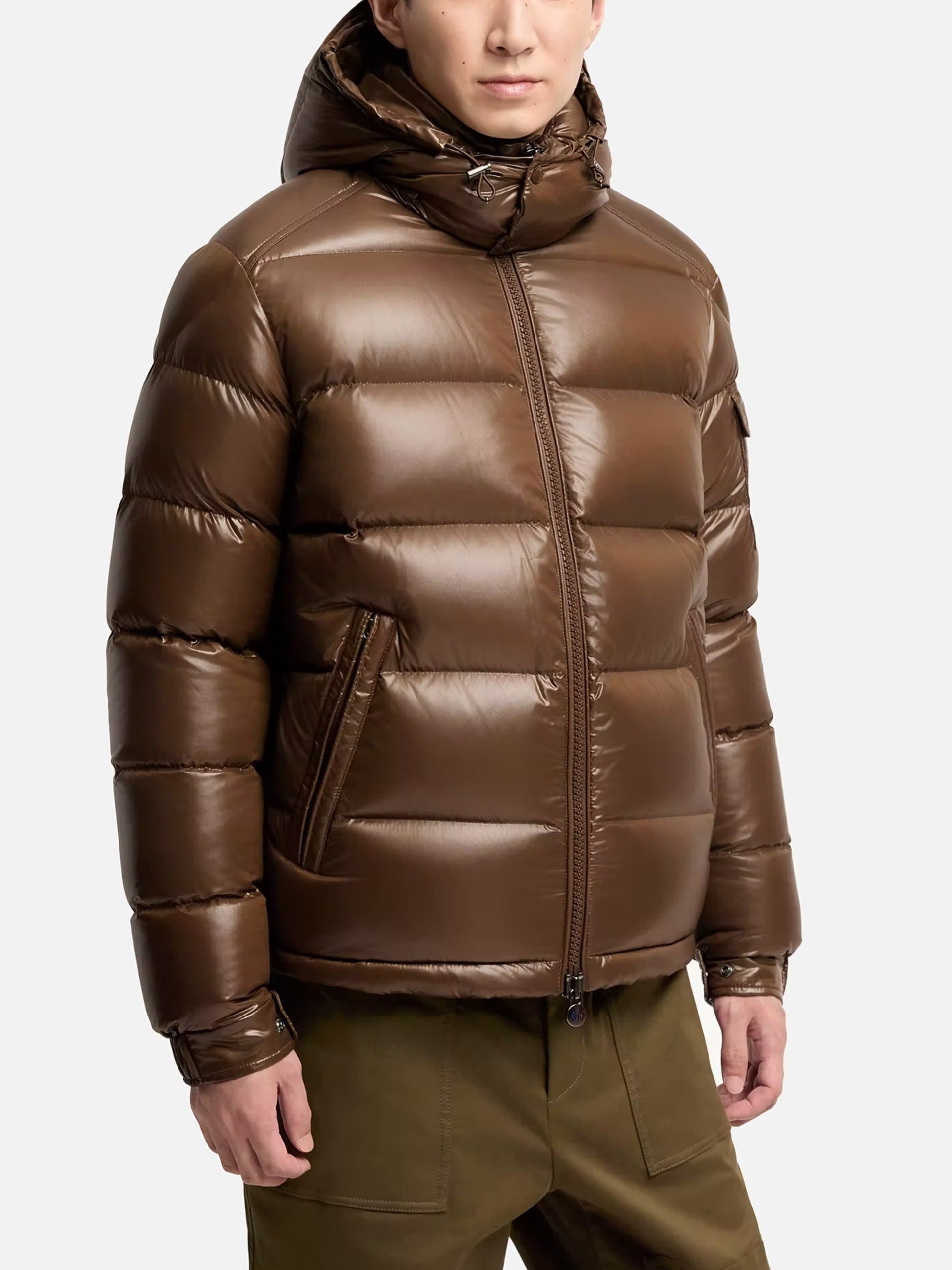 Moncler – Daunenjacke Maya mit Kapuze für Herren Braun - Brown