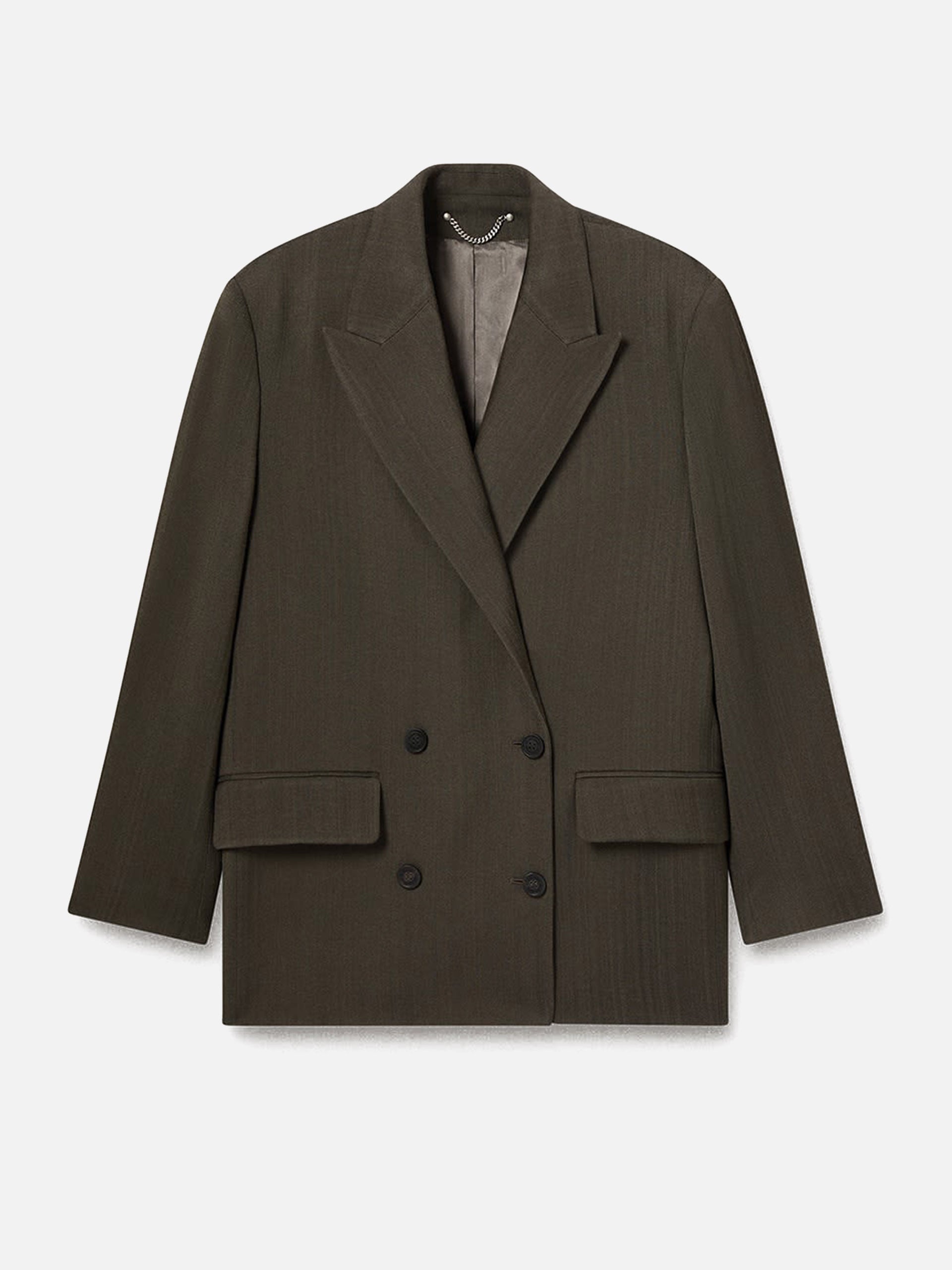 Zweireihiger Blazer aus Viskose-Mix für Damen