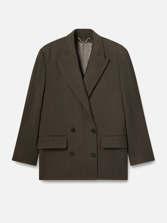 Zweireihiger Blazer aus Viskose-Mix für Damen