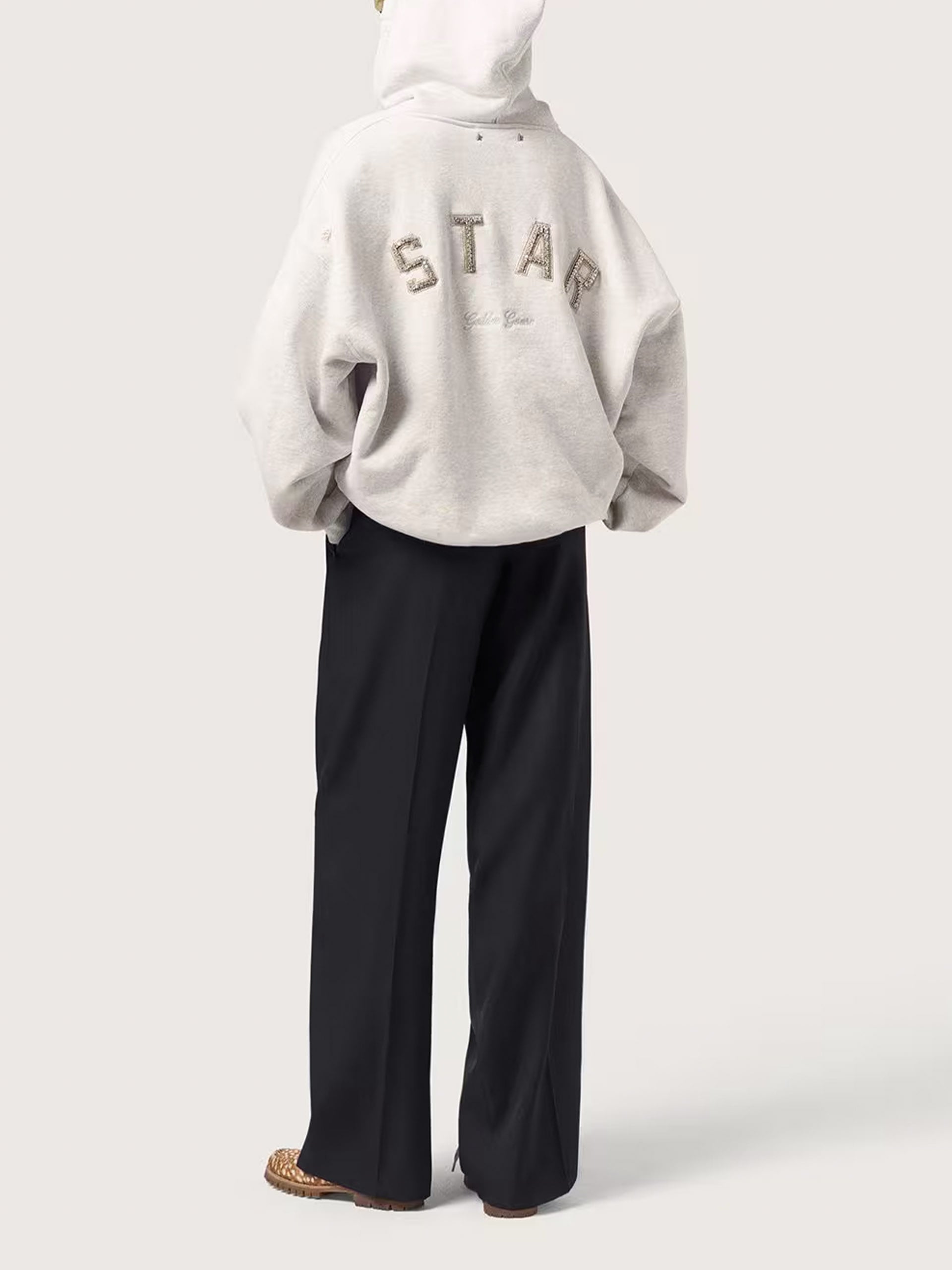 Wide-Leg Hose aus Wollgabardine für Damen