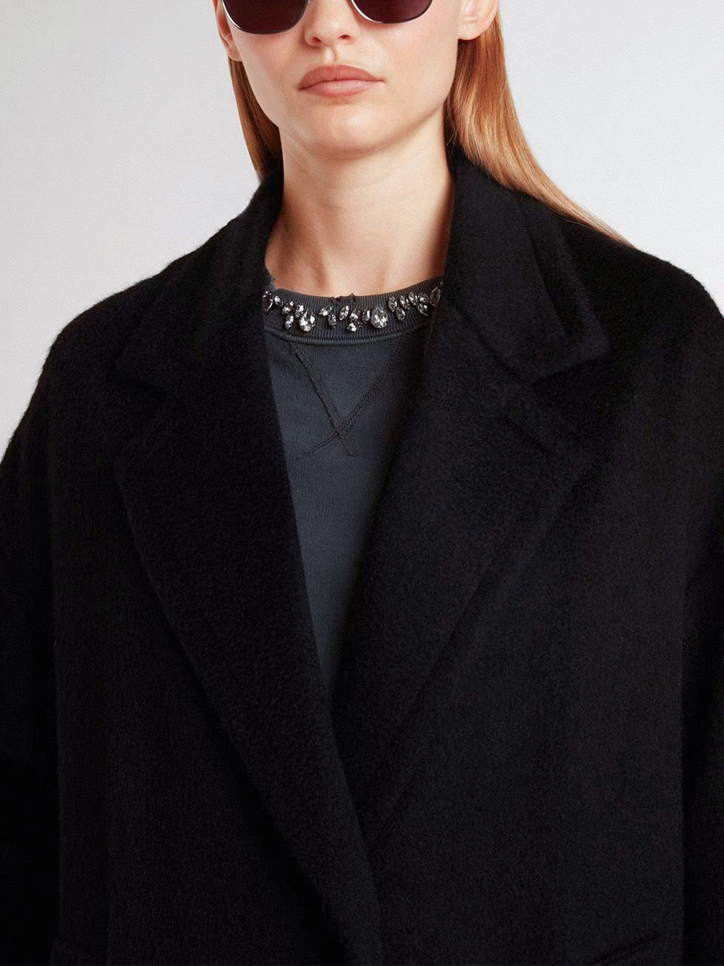 Mantel aus Woll-Mohair-Gemisch für Damen