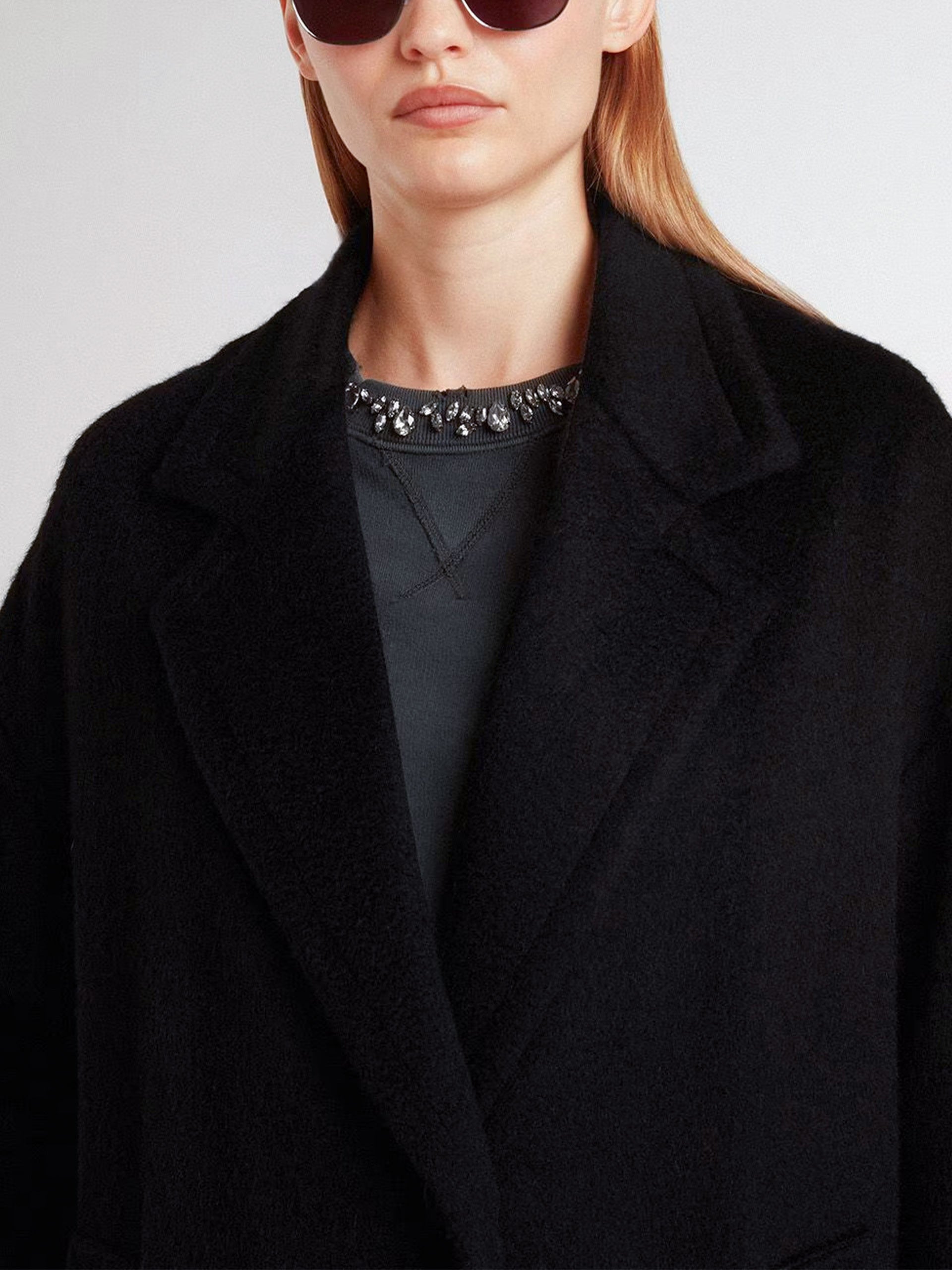 Mantel aus Woll-Mohair-Gemisch für Damen