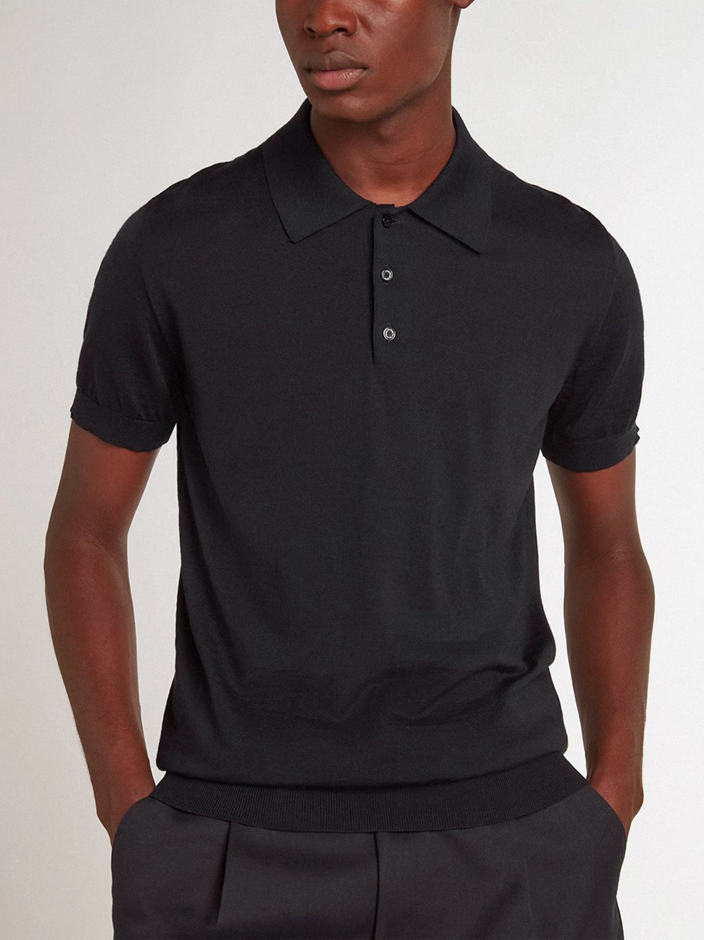 GOLDEN GOOSE - Strickpolo aus Merinowolle für Herren