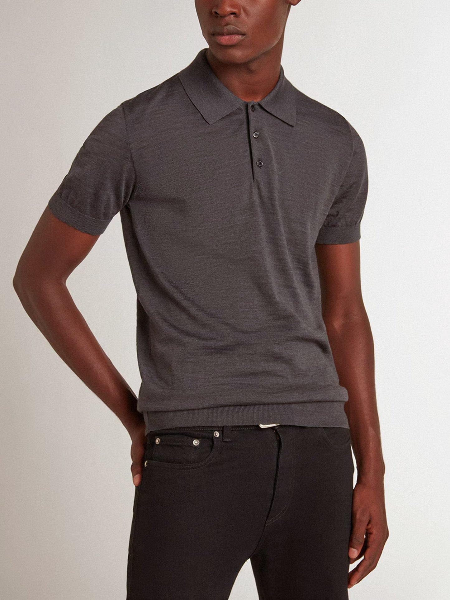 GOLDEN GOOSE - Strickpolo aus Merinowolle für Herren