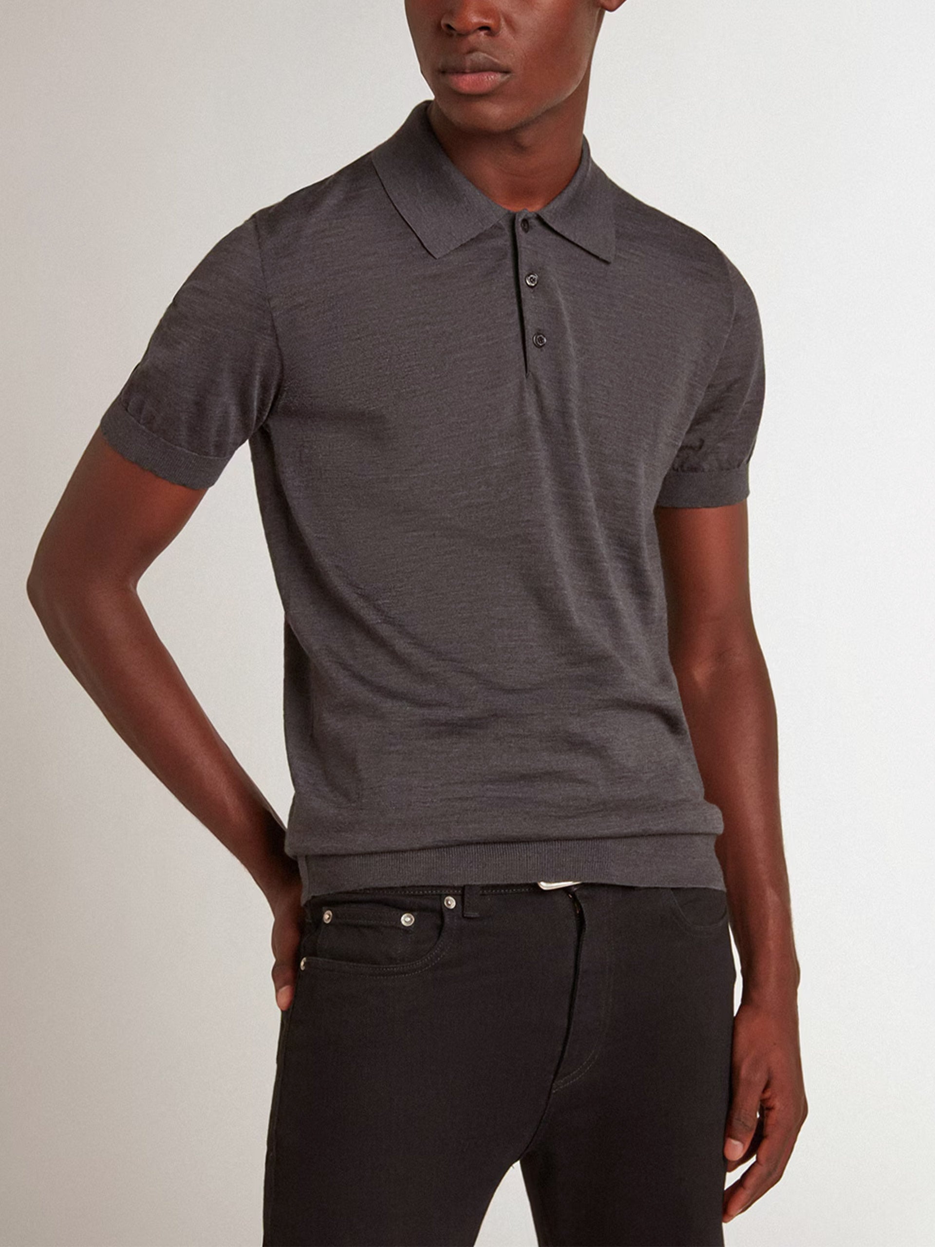 GOLDEN GOOSE - Strickpolo aus Merinowolle für Herren
