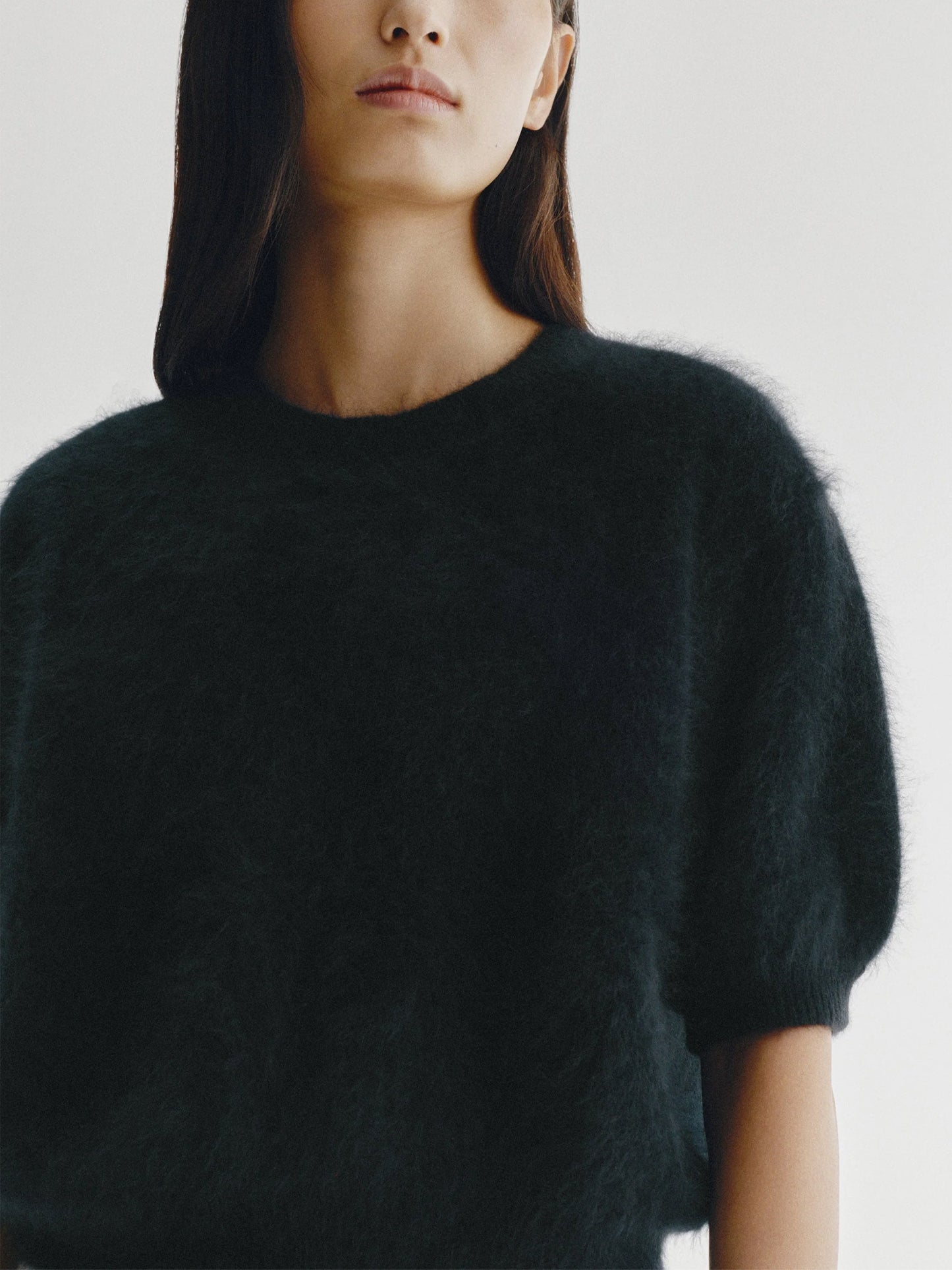 Lisa Yang – Kurzarm-Pullover Juniper aus Kaschmir für Damen Schwarz - Black
