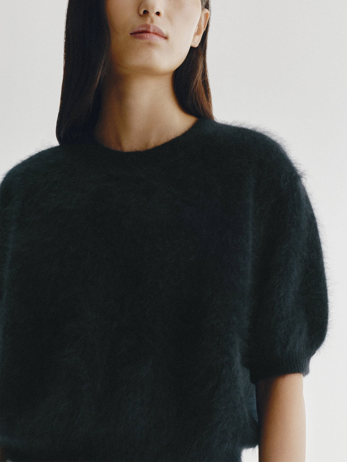 Lisa Yang – Kurzarm-Pullover Juniper aus Kaschmir für Damen Schwarz - Black