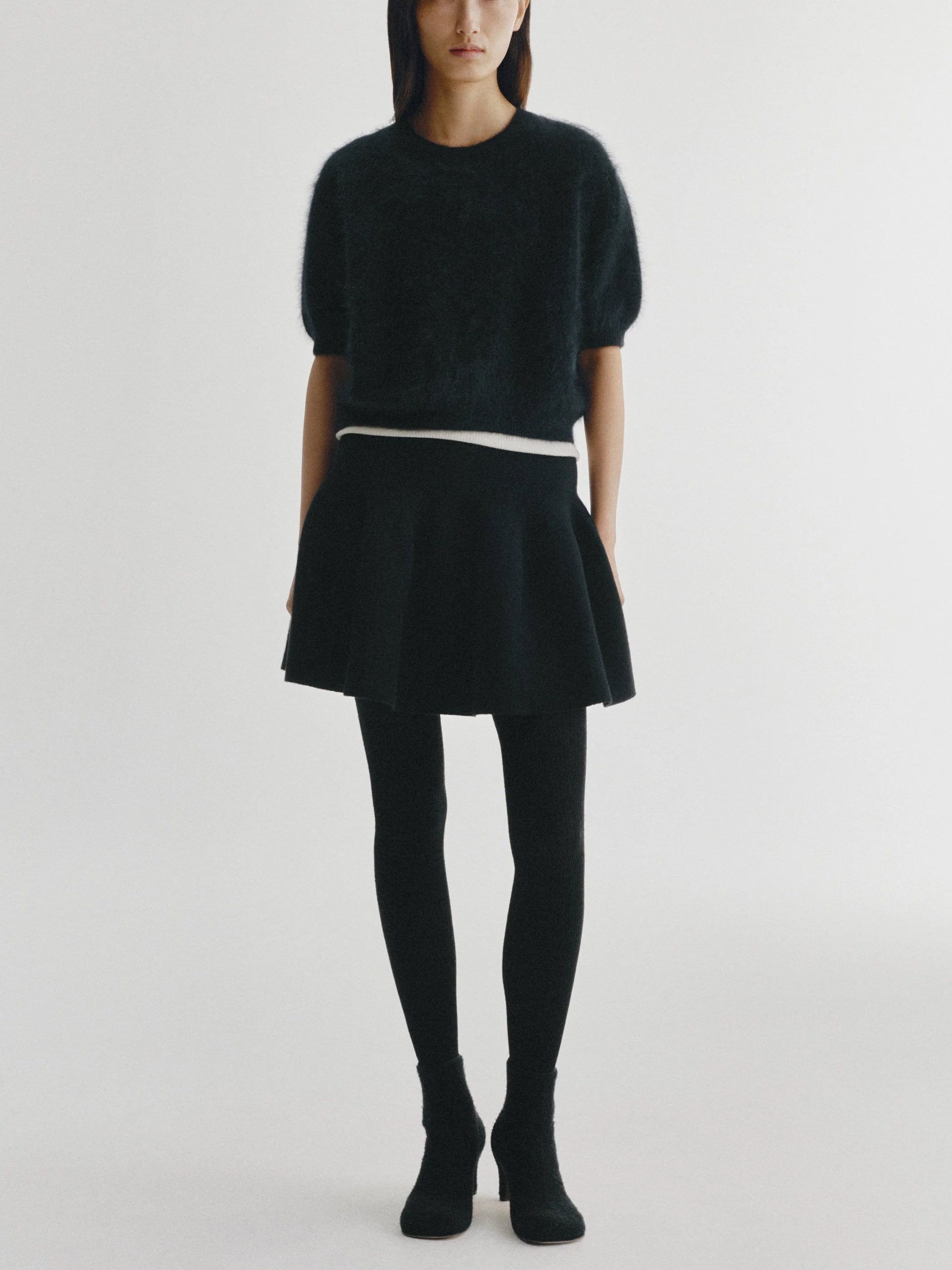 Lisa Yang – Kurzarm-Pullover Juniper aus Kaschmir für Damen Schwarz - Black