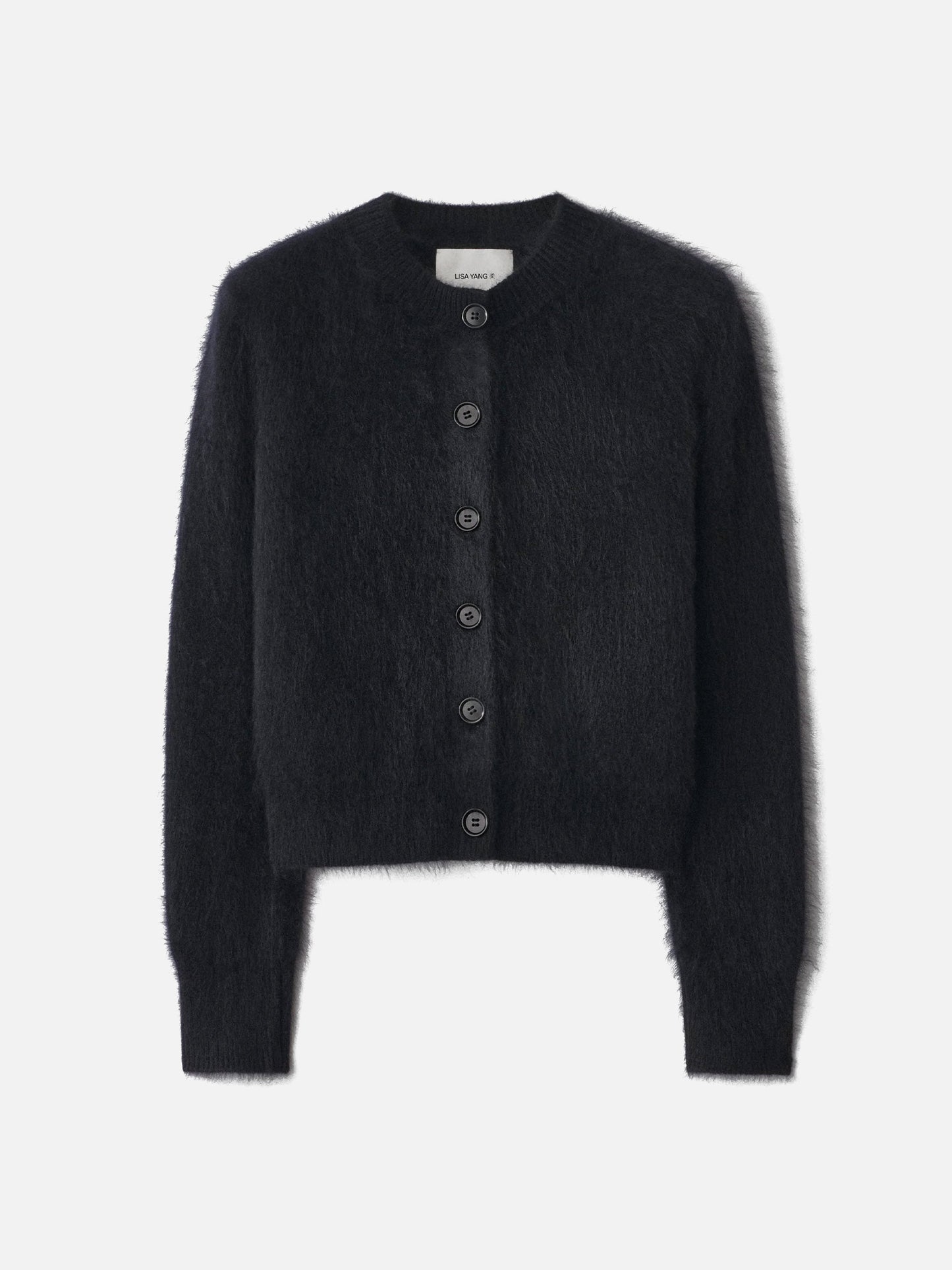 Lisa Yang – Cardigan Azalea Brushed aus Kaschmir für Damen Schwarz - Black