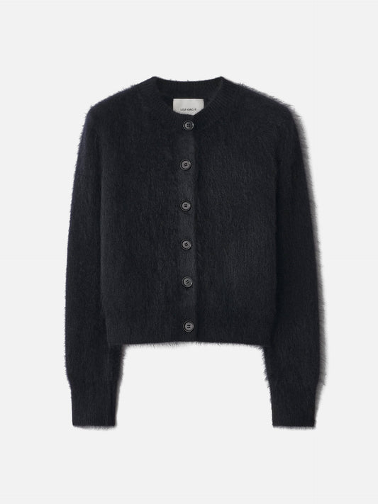 Lisa Yang – Cardigan Azalea Brushed aus Kaschmir für Damen Schwarz - Black