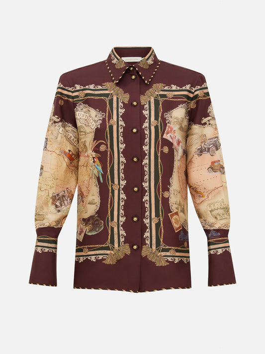 ZIMMERMANN - Bedruckte Seidenbluse Valiant für Damen