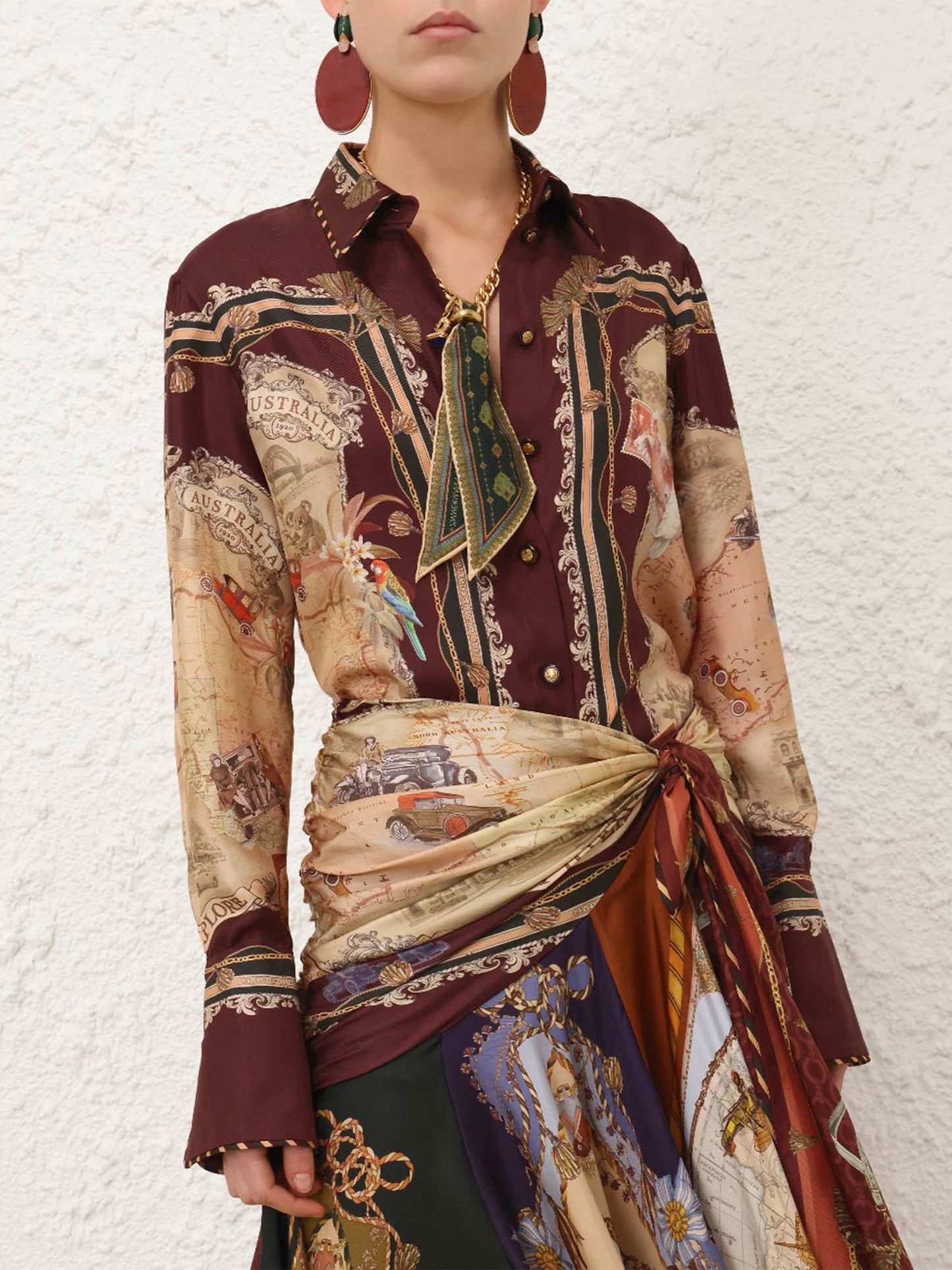 ZIMMERMANN - Bedruckte Seidenbluse Valiant für Damen