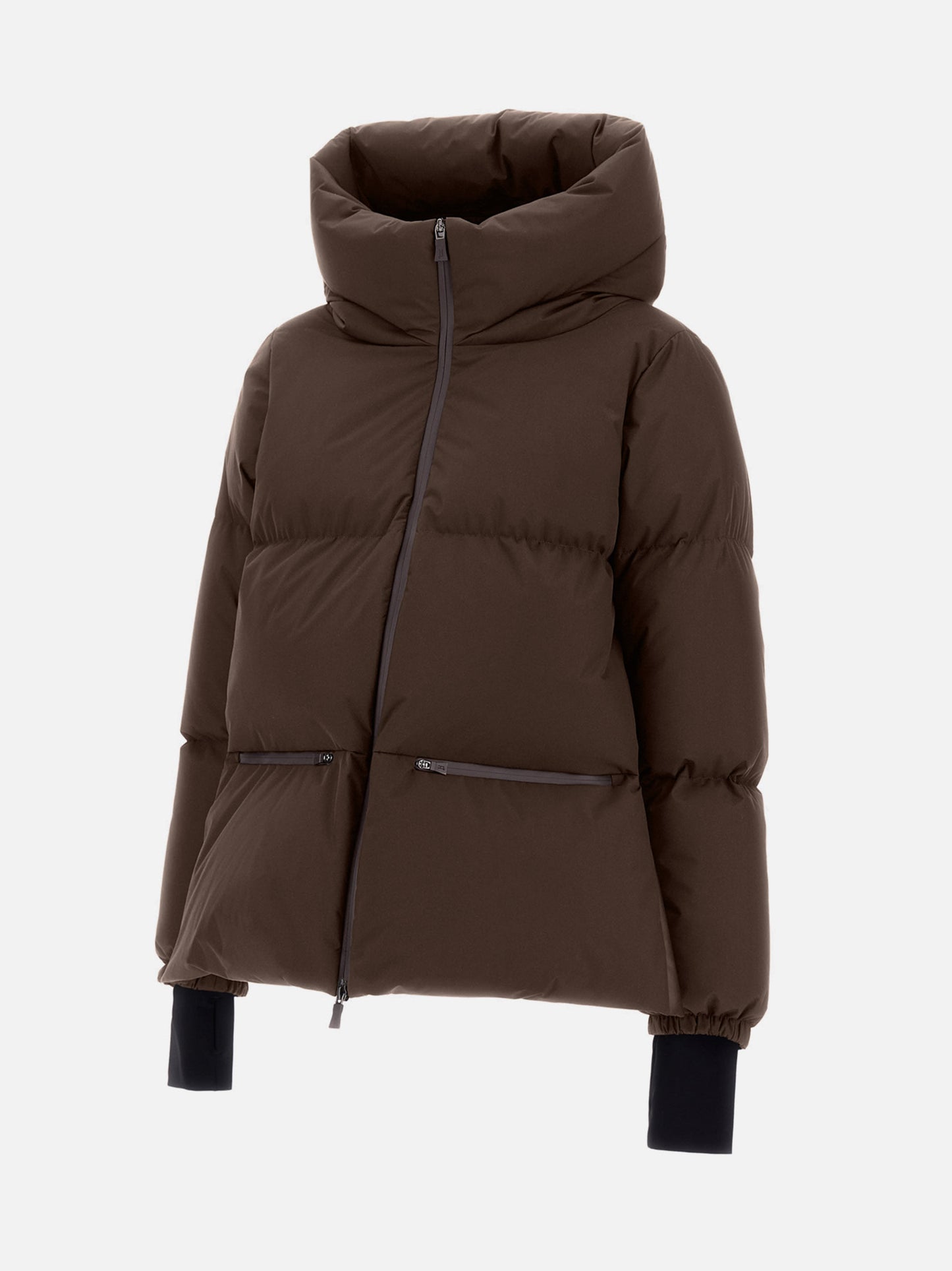 Herno – Daunenjacke mit Kapuze für Damen Dunkelbraun - Dark Brown