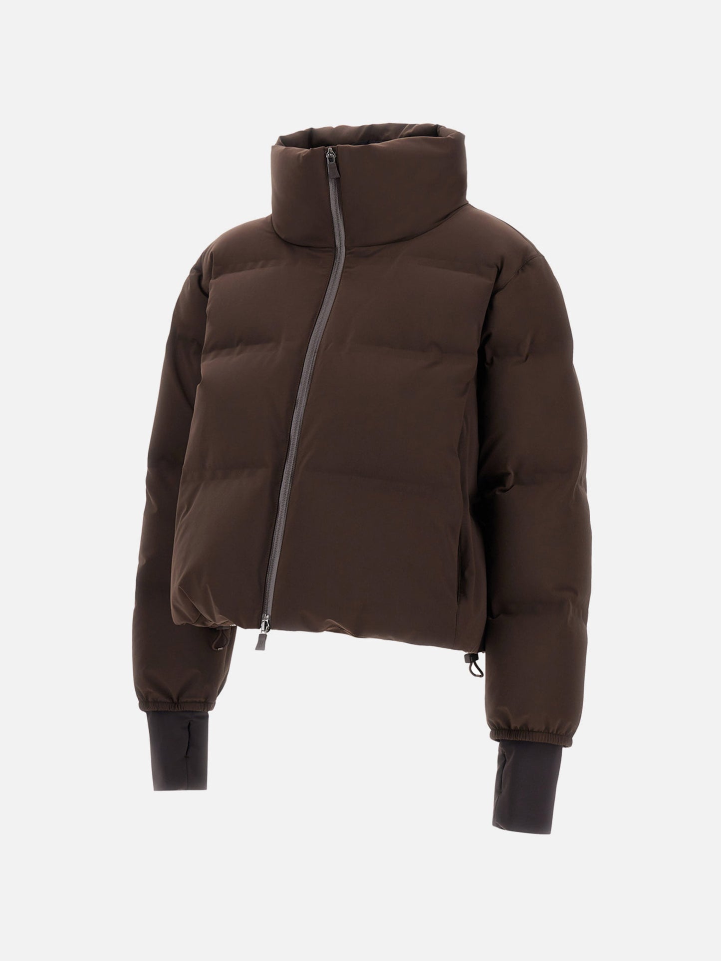 Herno – Kurze Daunenjacke mit Stehkragen für Damen in Dunkelbraun - Dark Brown