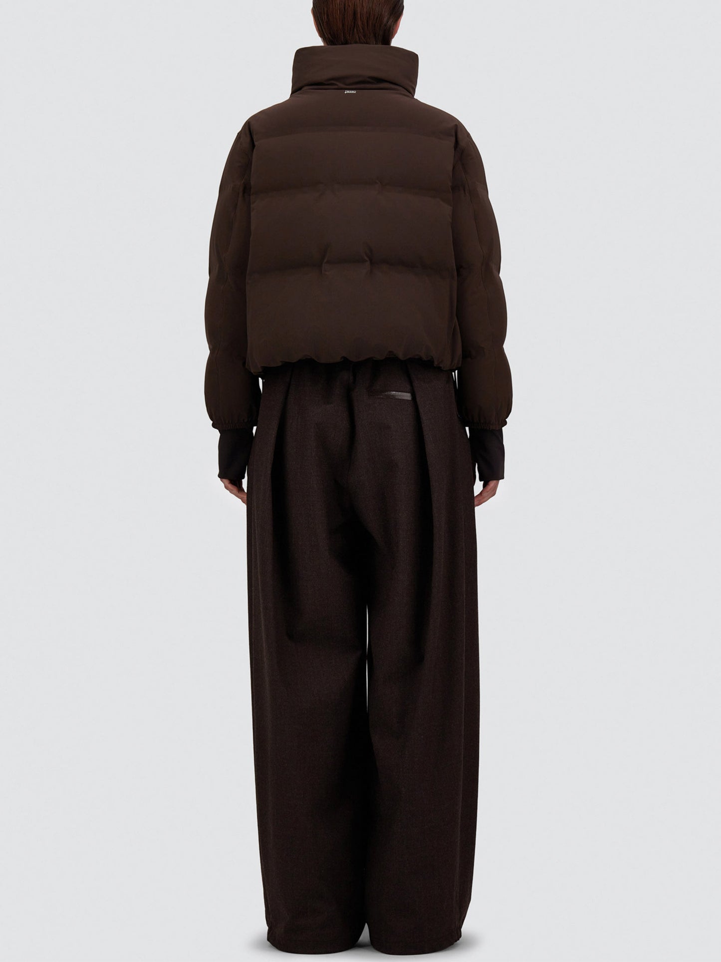 Herno – Kurze Daunenjacke mit Stehkragen für Damen in Dunkelbraun - Dark Brown