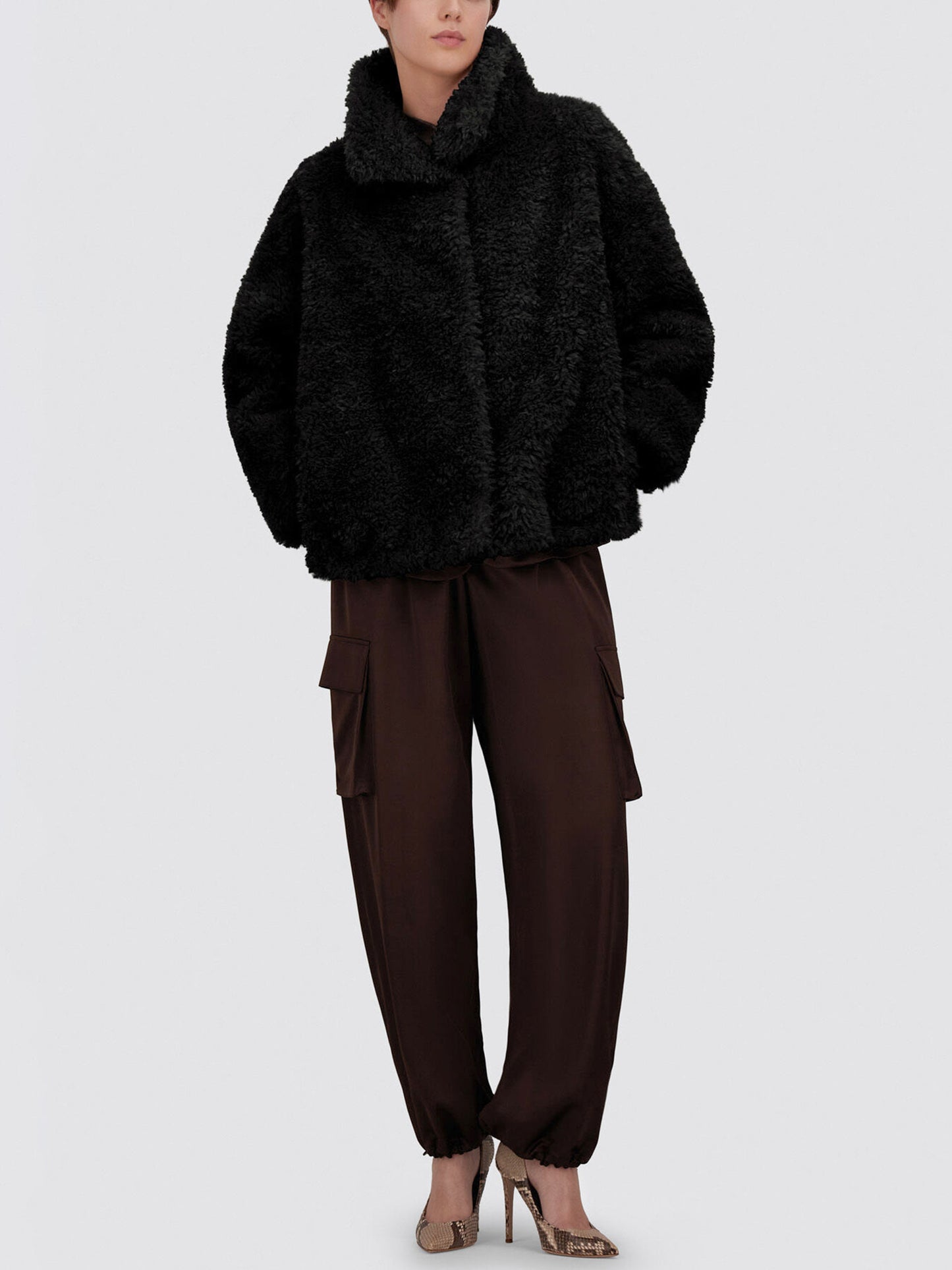 HERNO - Kurze Teddy-Jacke aus Kunstpelz für Damen
