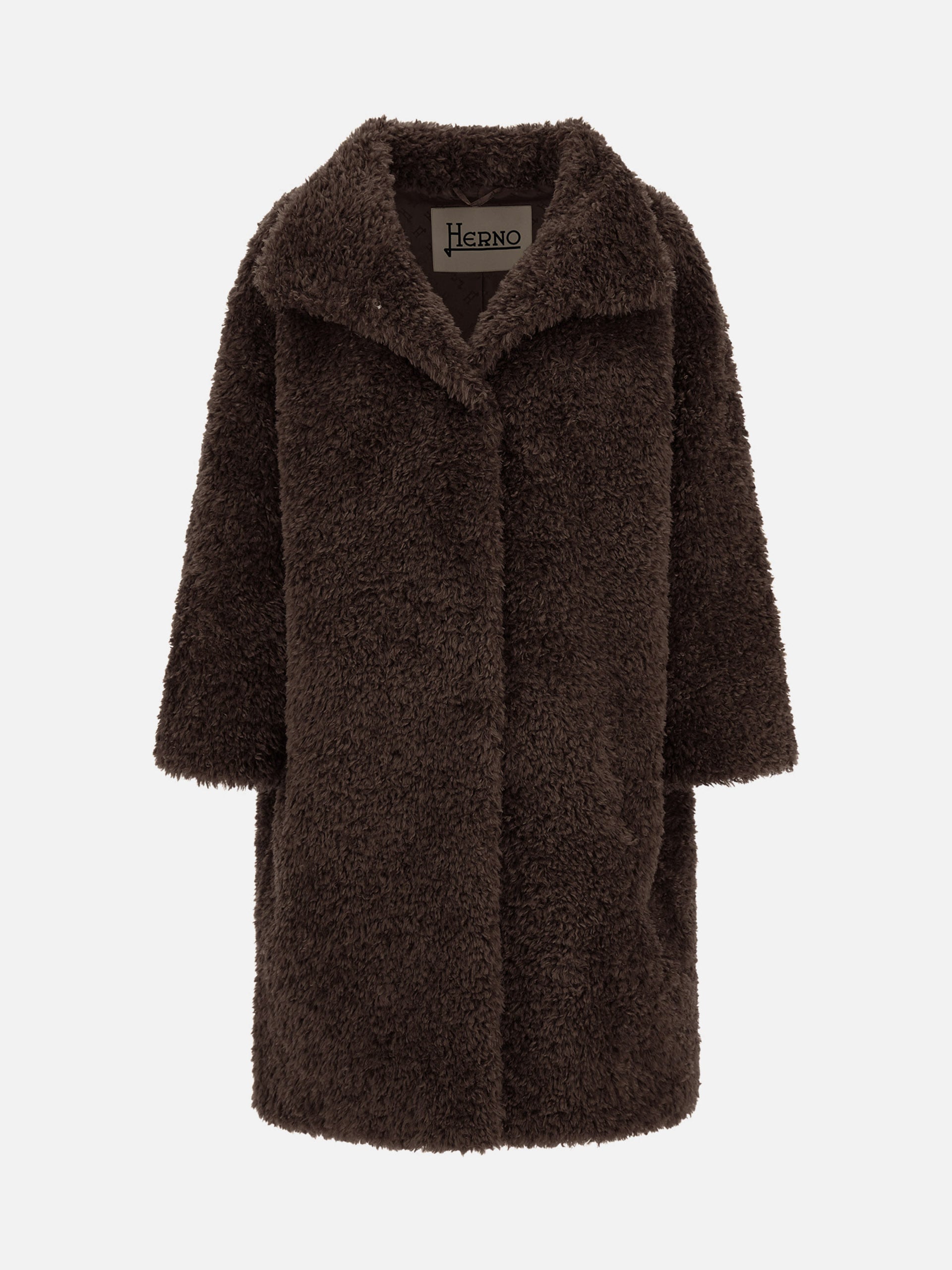 Herno – Teddy-Mantel aus Kunstpelz für Damen Dunkelbraun - Dark Brown