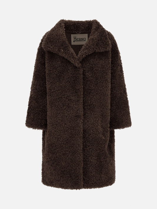 Herno – Teddy-Mantel aus Kunstpelz für Damen Dunkelbraun - Dark Brown