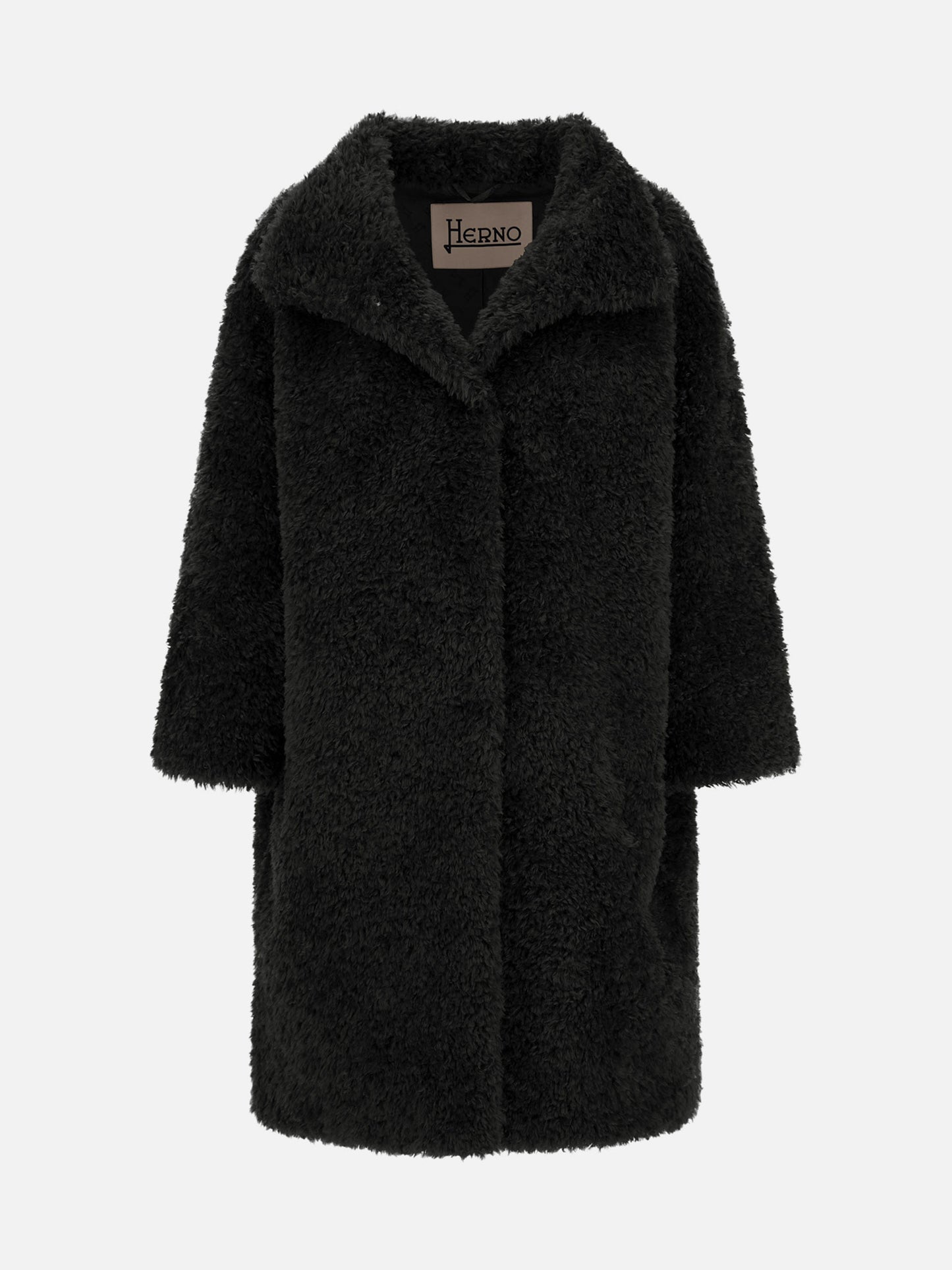 Herno – Teddy-Mantel aus Kunstpelz für Damen Schwarz - Black