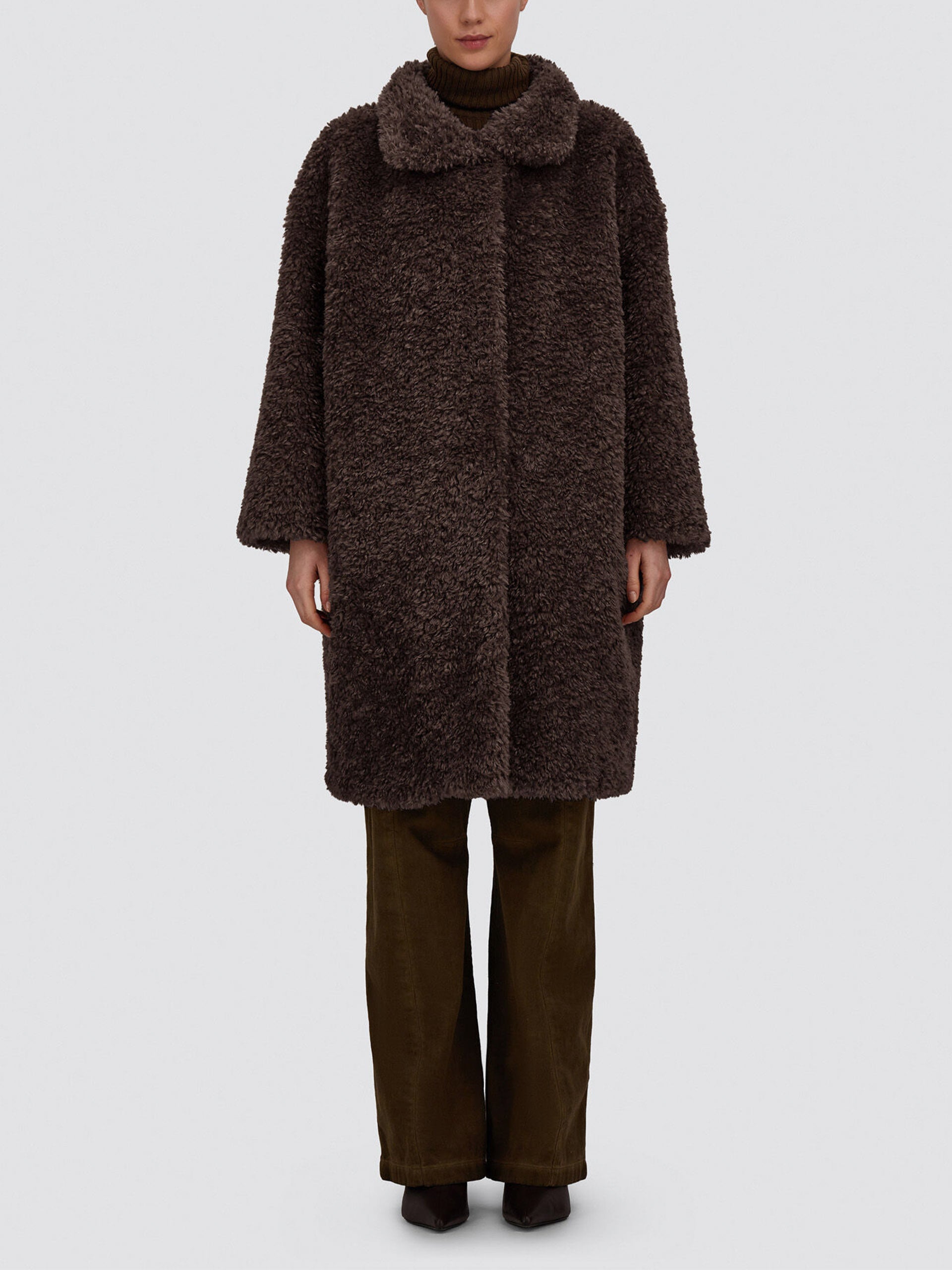 Herno – Teddy-Mantel aus Kunstpelz für Damen Dunkelbraun - Dark Brown