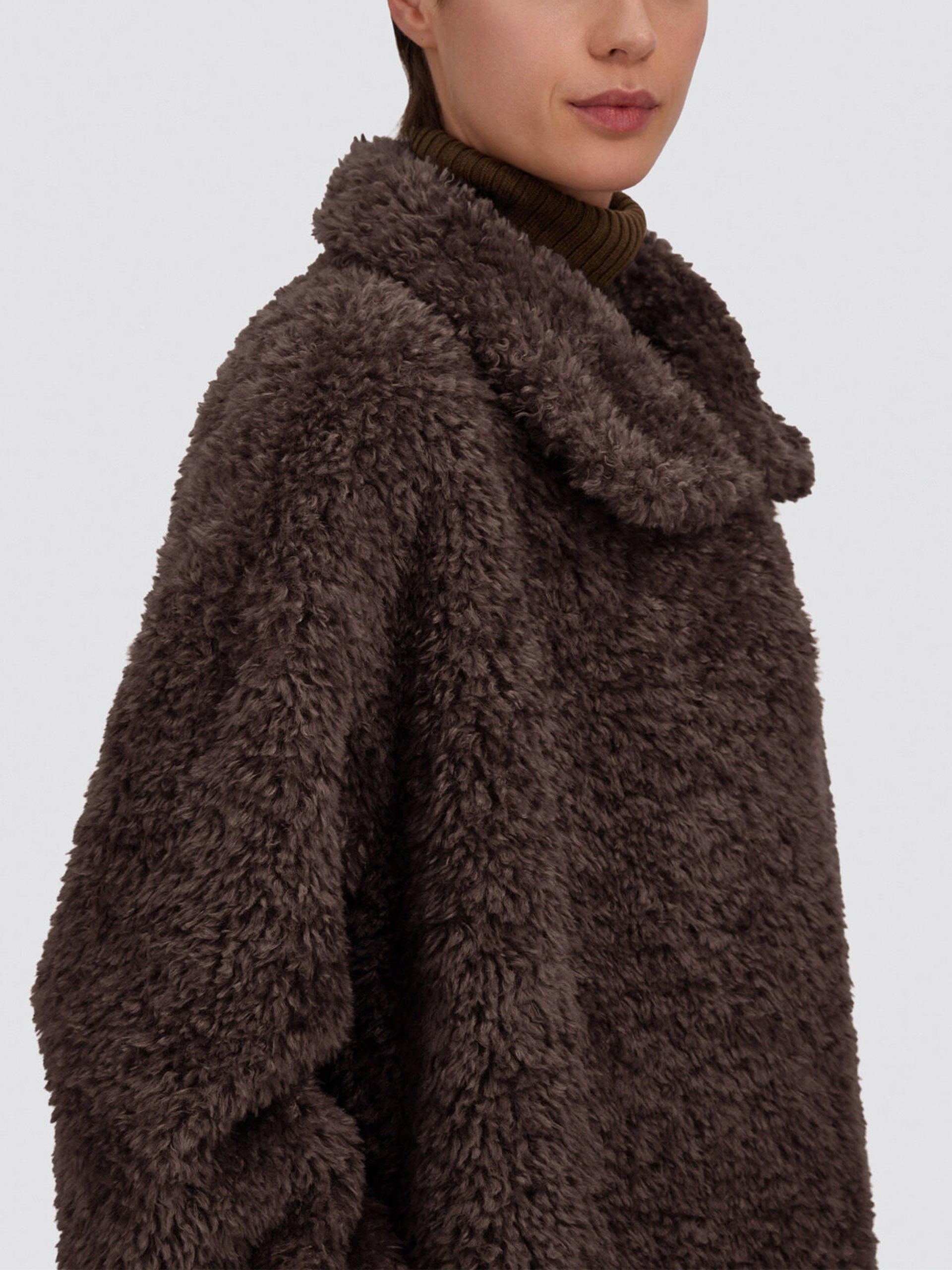 Herno – Teddy-Mantel aus Kunstpelz für Damen Dunkelbraun - Dark Brown