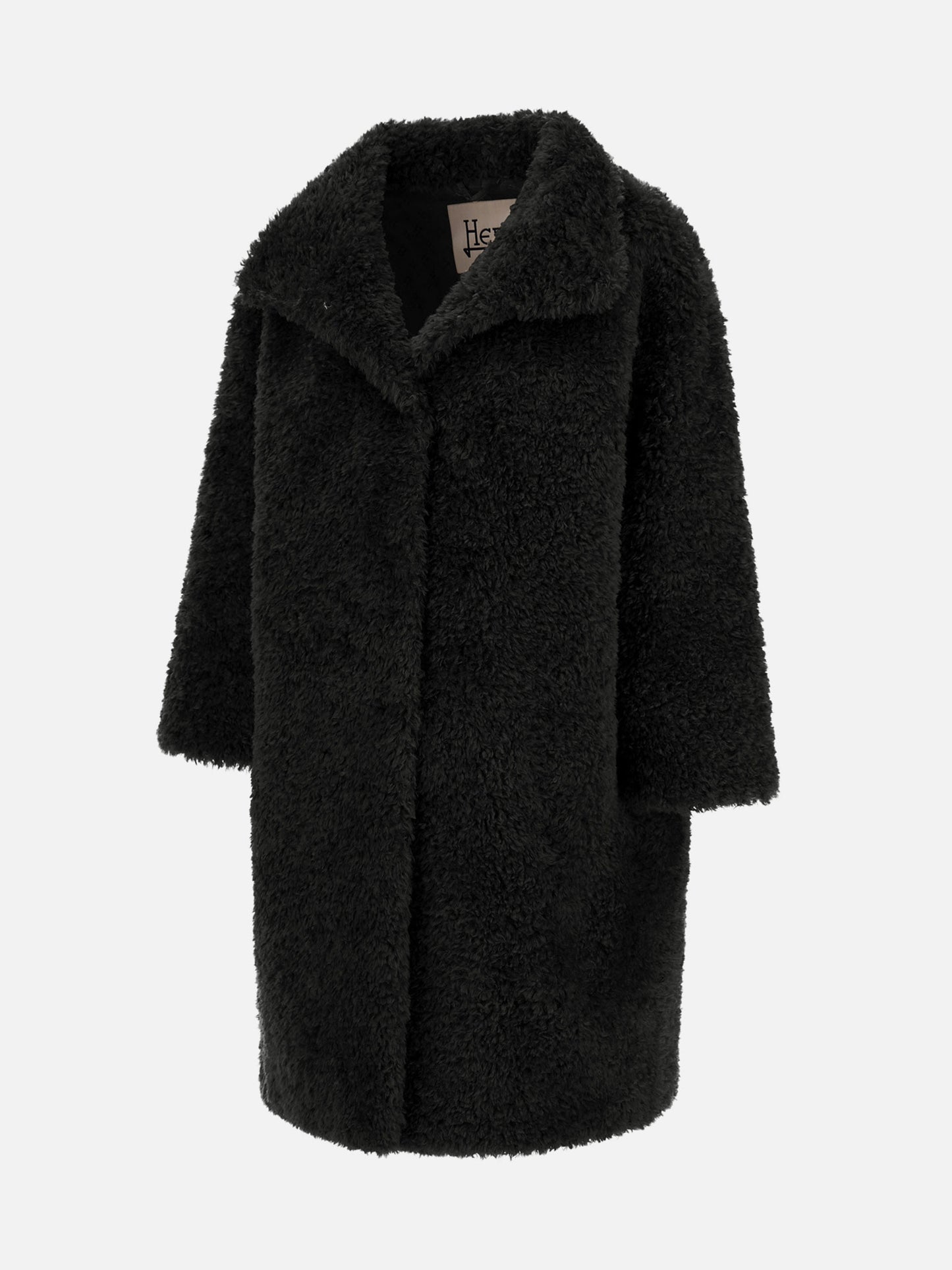 Herno – Teddy-Mantel aus Kunstpelz für Damen Schwarz - Black