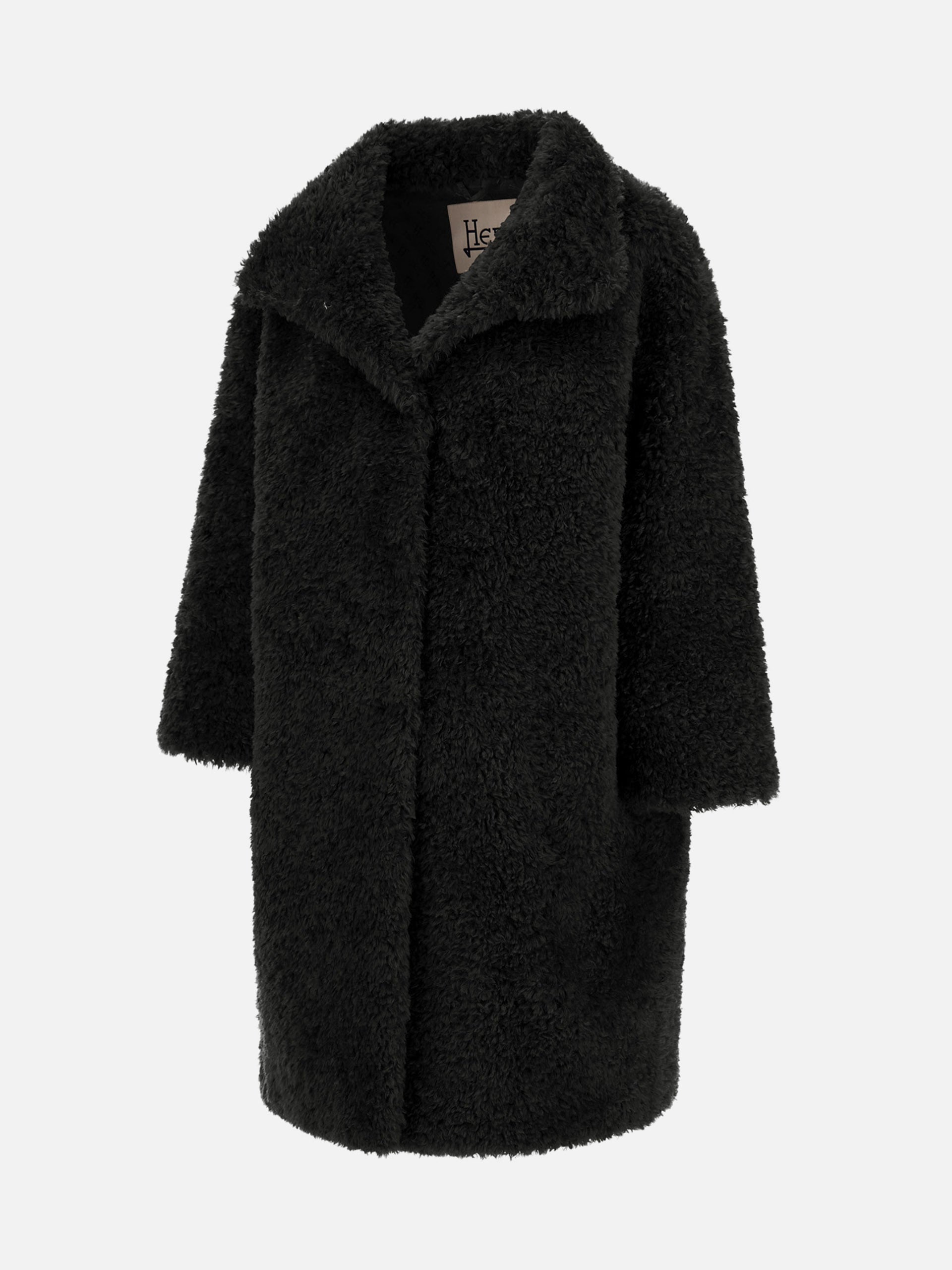 Herno – Teddy-Mantel aus Kunstpelz für Damen Schwarz - Black