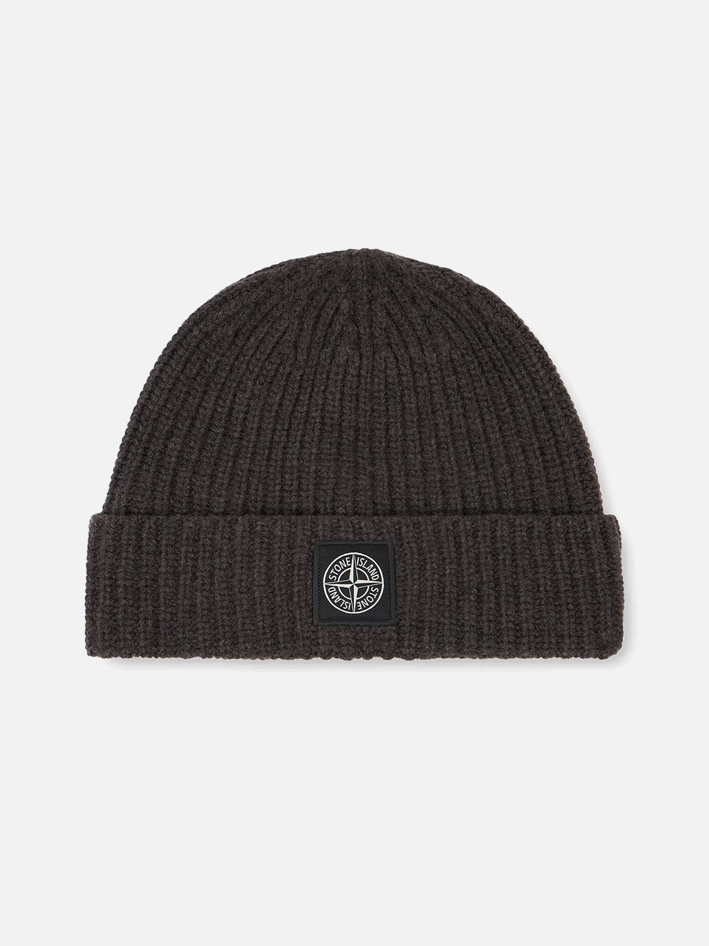 Stone Island – Mütze aus Wolle mit Kompass-Patch Anthrazitgrau - Anthracite Grey