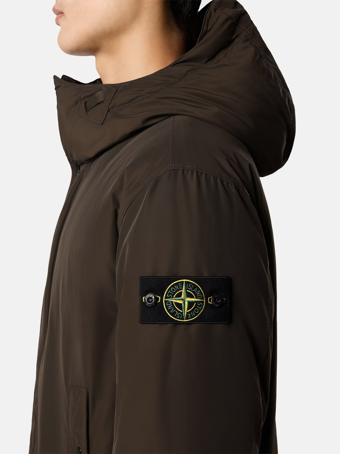 STONE ISLAND - Langer Daunenparka mit Kapuze für Herren