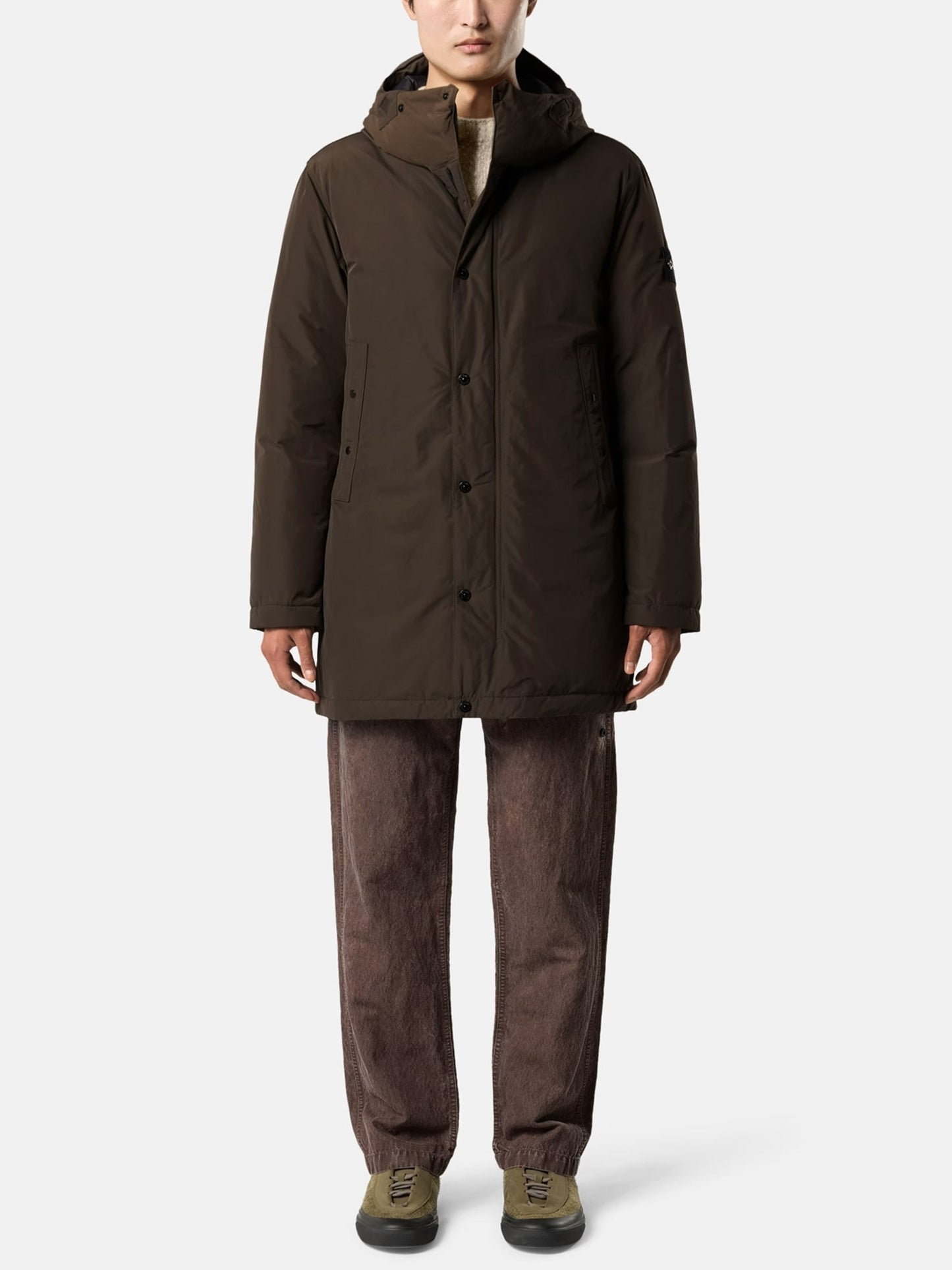 STONE ISLAND - Langer Daunenparka mit Kapuze für Herren