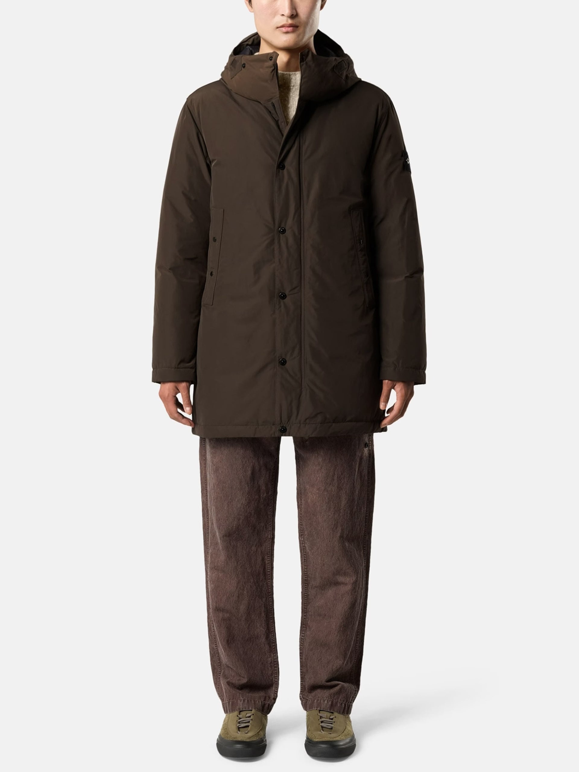 STONE ISLAND - Langer Daunenparka mit Kapuze für Herren