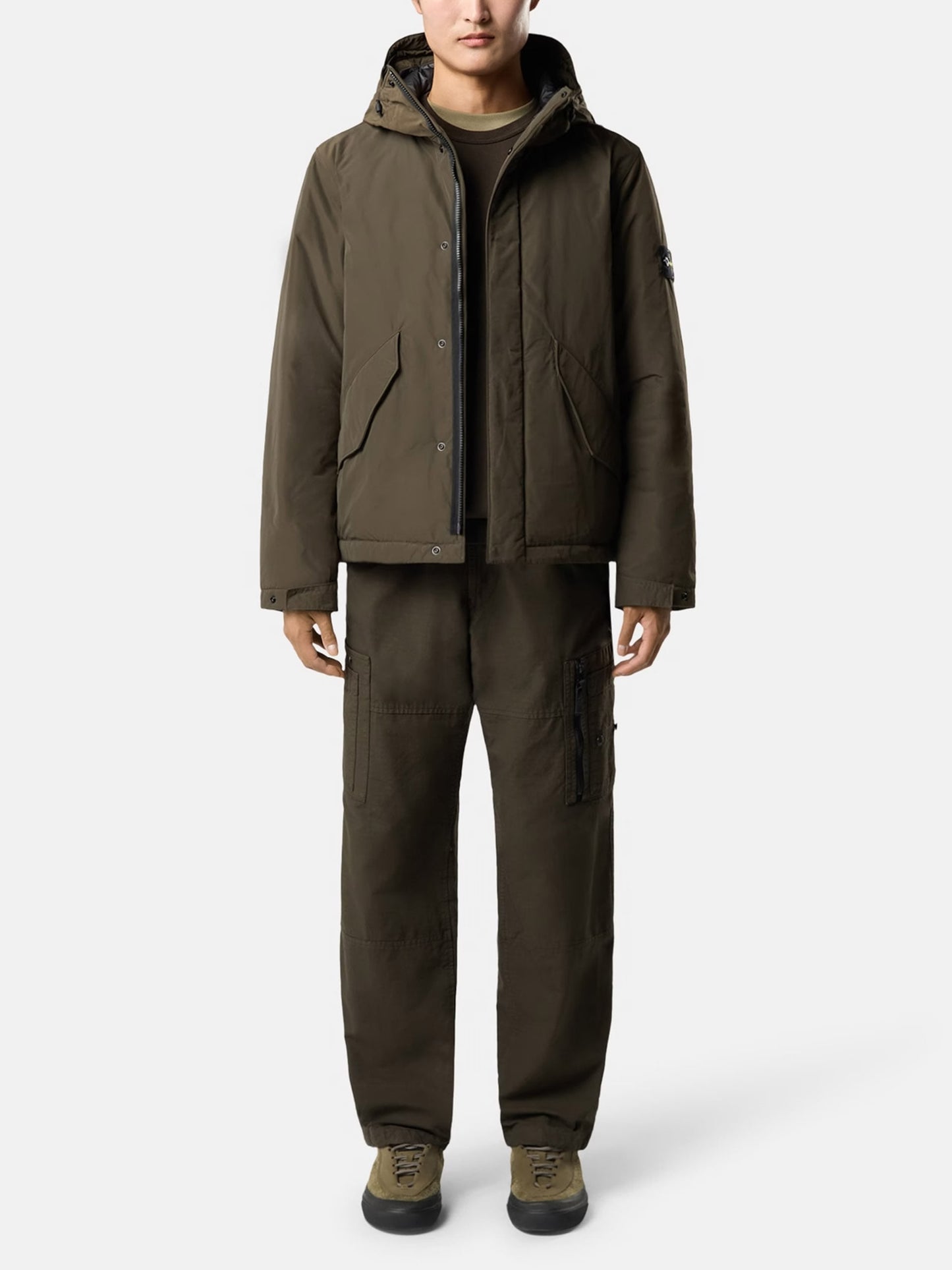 STONE ISLAND - Gepolsterte Kapuzenjacke aus Micro-Twill für Herren