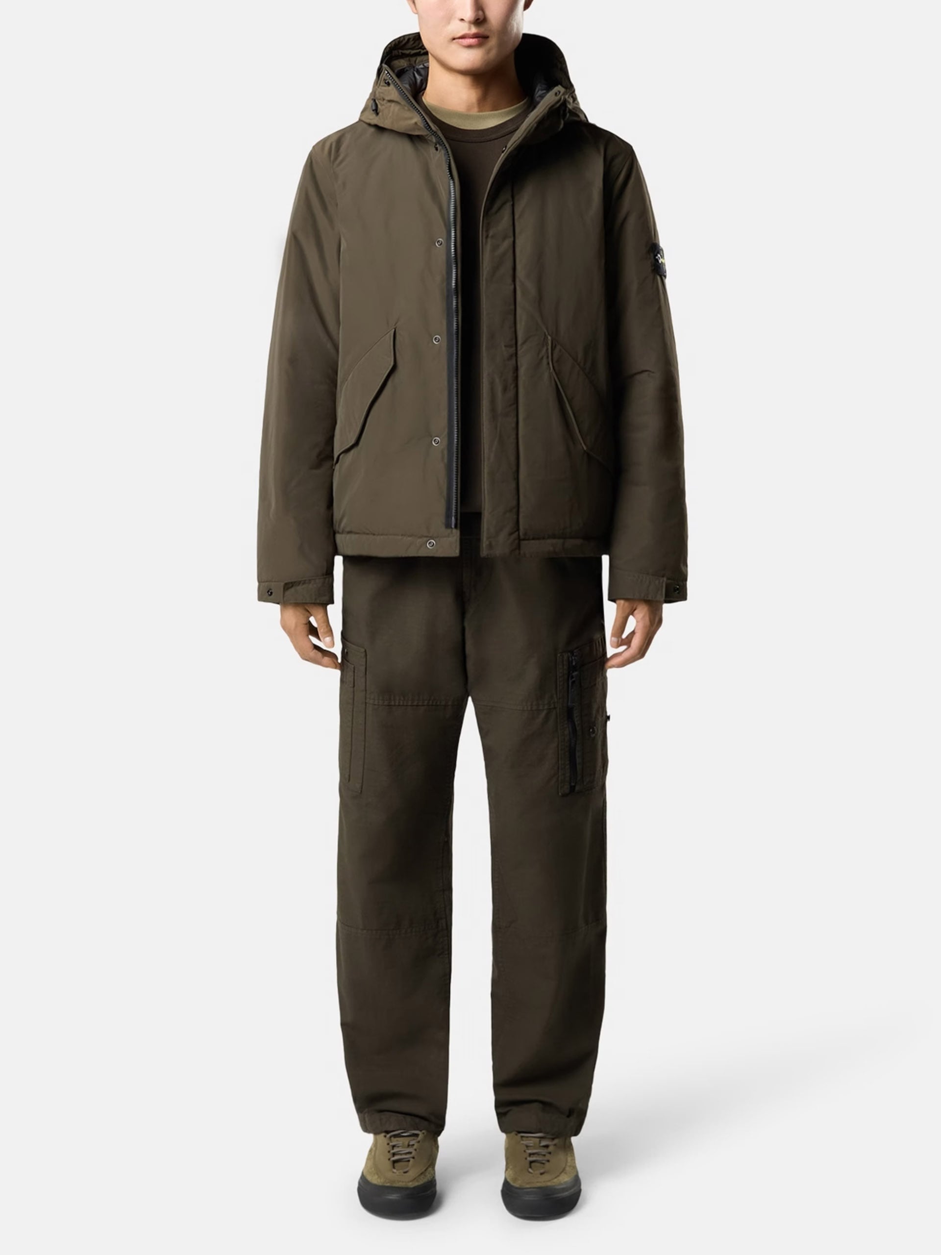 STONE ISLAND - Gepolsterte Kapuzenjacke aus Micro-Twill für Herren