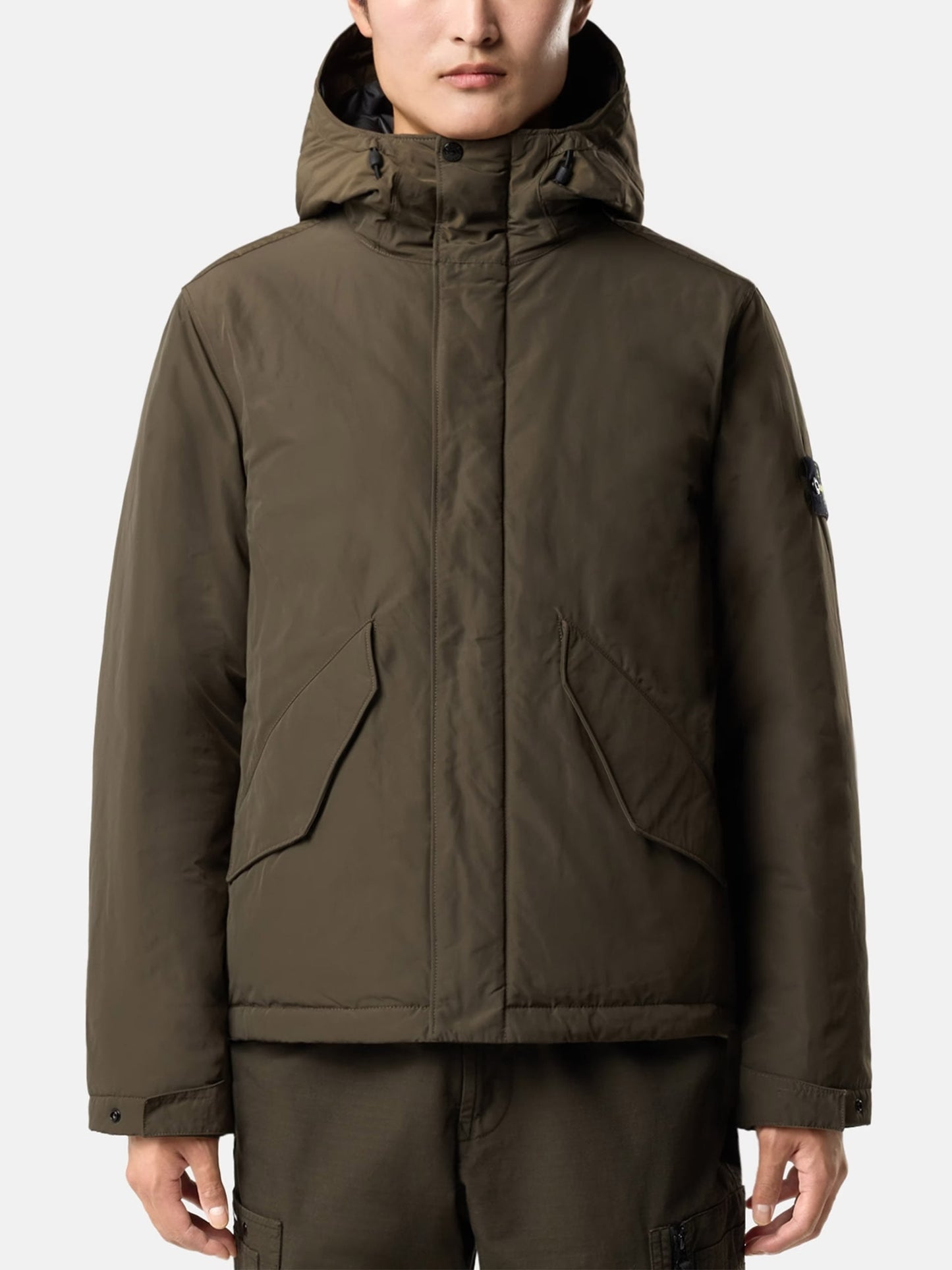 STONE ISLAND - Gepolsterte Kapuzenjacke aus Micro-Twill für Herren
