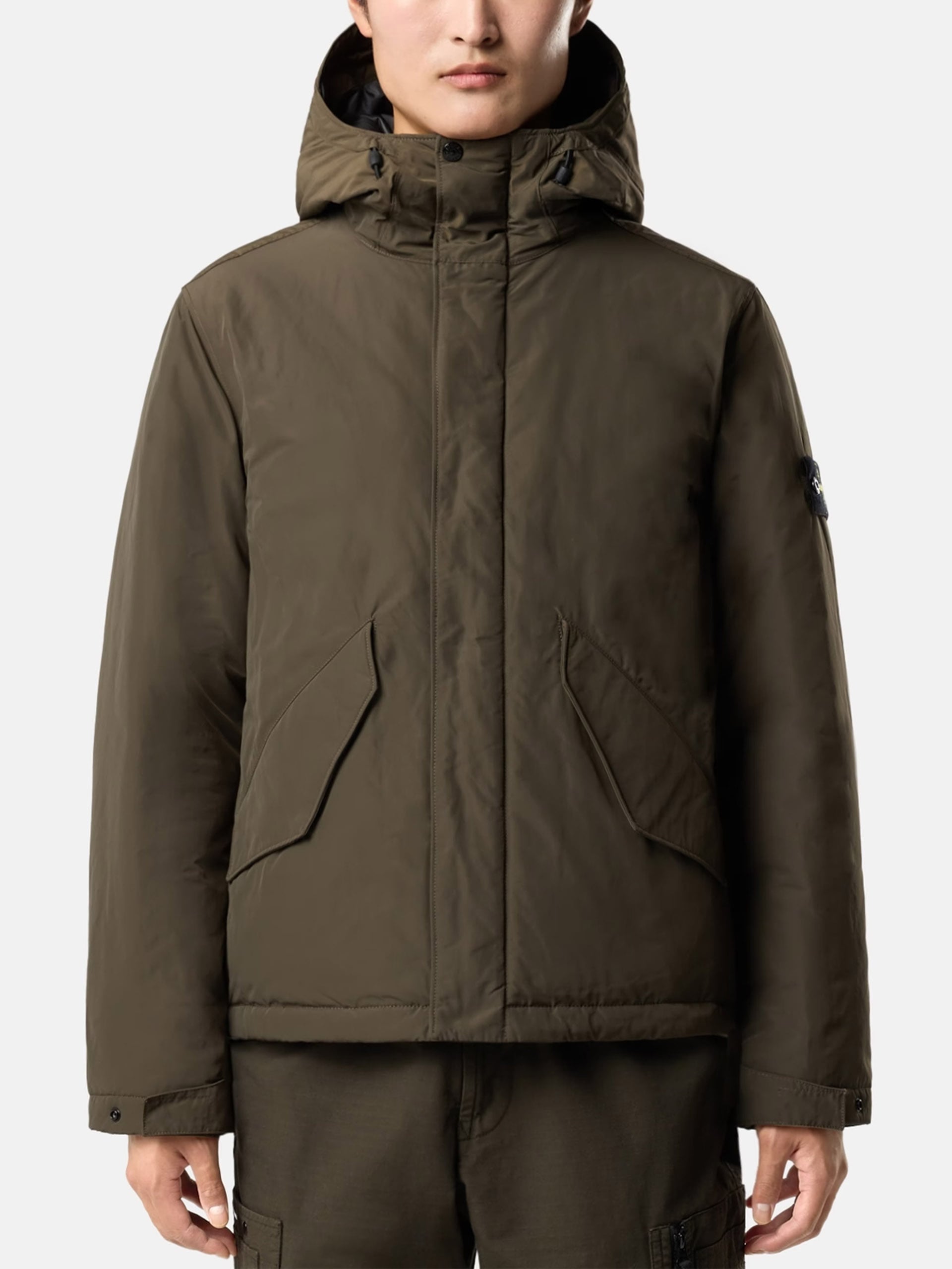 STONE ISLAND - Gepolsterte Kapuzenjacke aus Micro-Twill für Herren