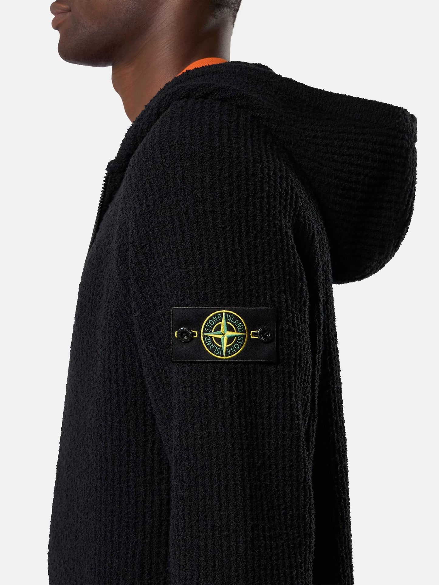 STONE ISLAND - Strickjacke aus Bouclé mit Kapuze für Herren