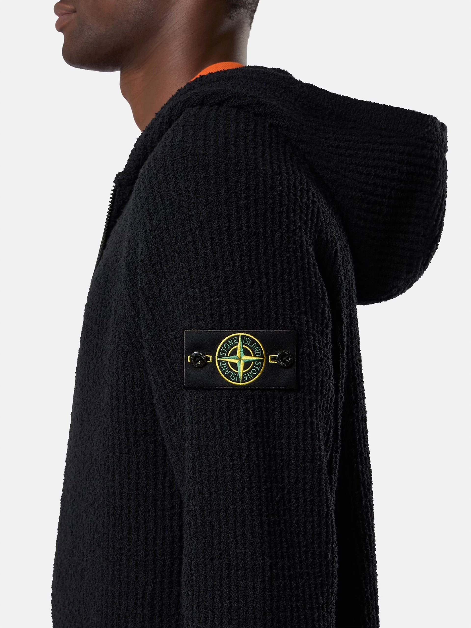 STONE ISLAND - Strickjacke aus Bouclé mit Kapuze für Herren