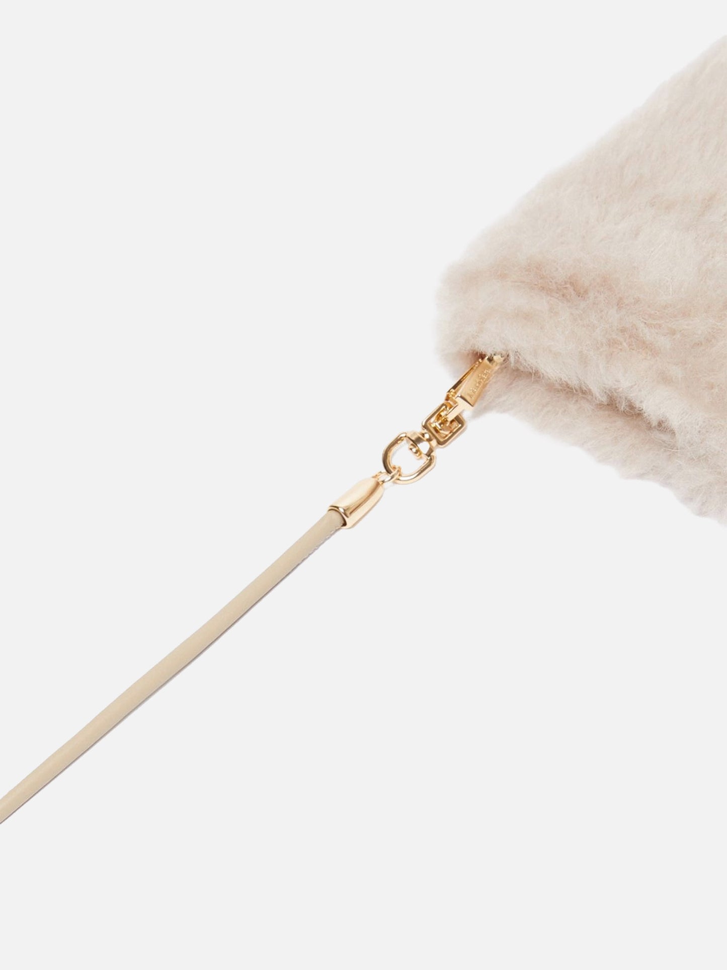 Max Mara – Fäustlinge aus Alpaka-Woll-Teddy für Damen Hellbeige - Light beige
