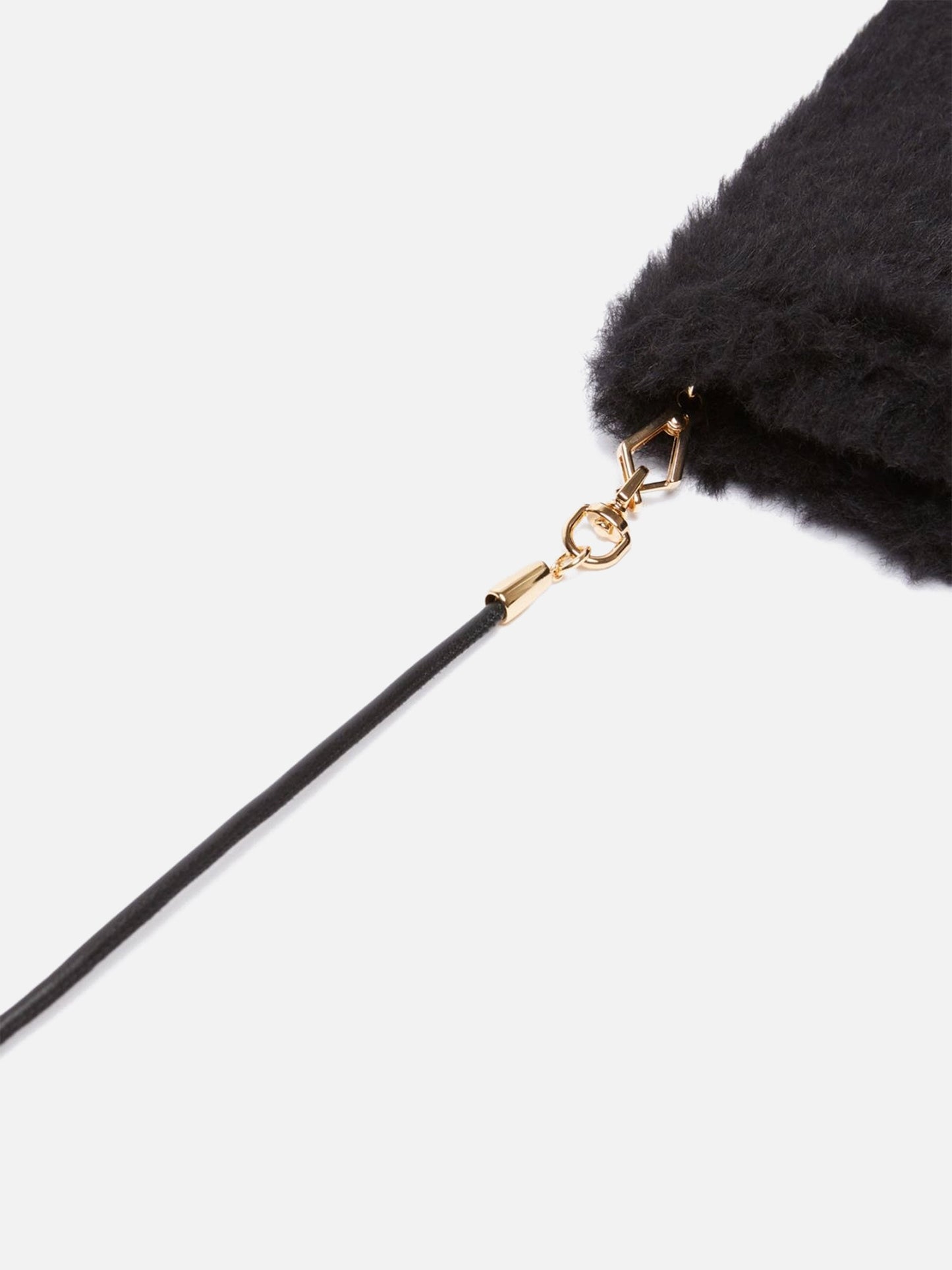 Max Mara – Fäustlinge aus Alpaka-Woll-Teddy für Damen Schwarz - Black