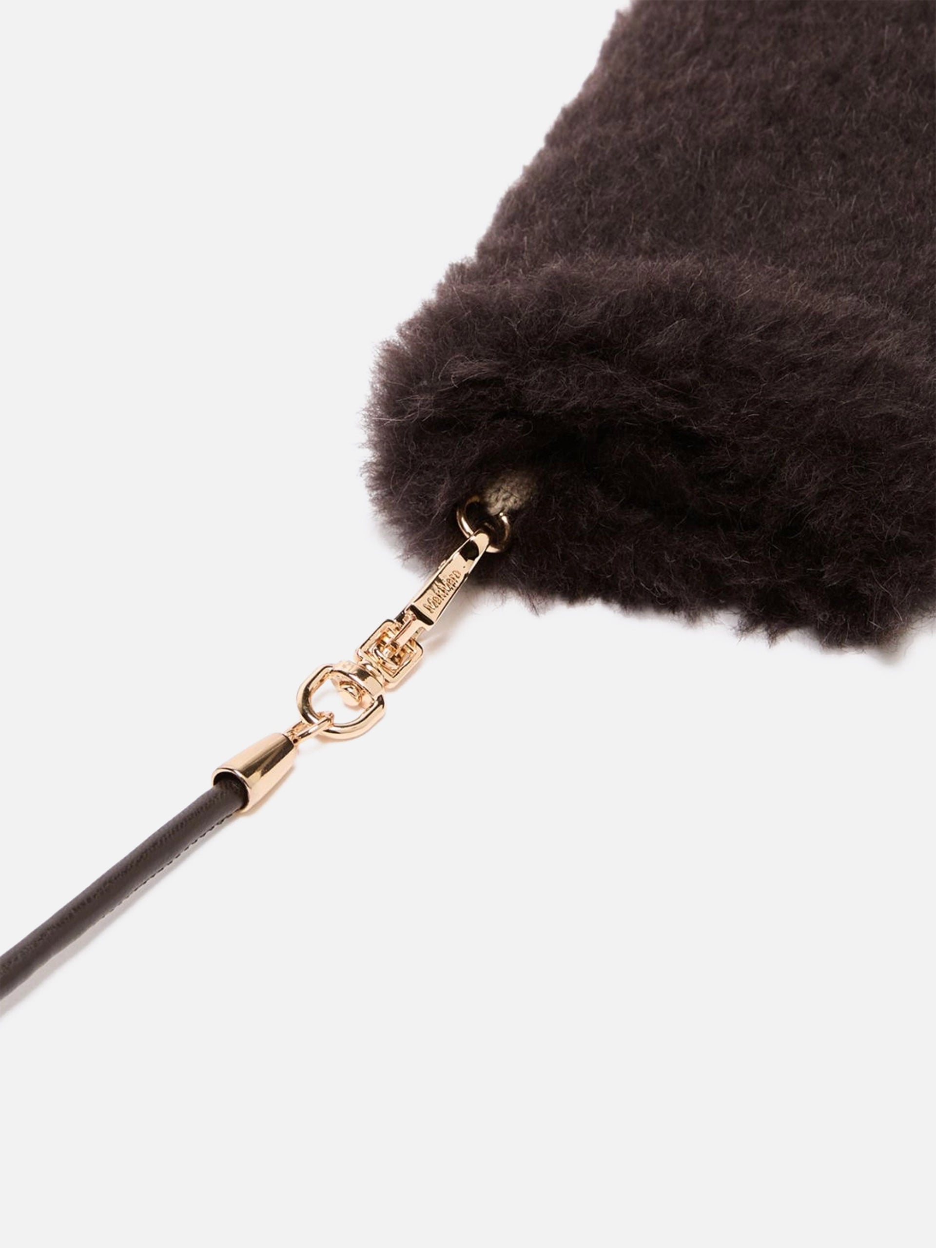 Max Mara – Fäustlinge aus Alpaka-Woll-Teddy für Damen Dunkelbraun - Dark brown
