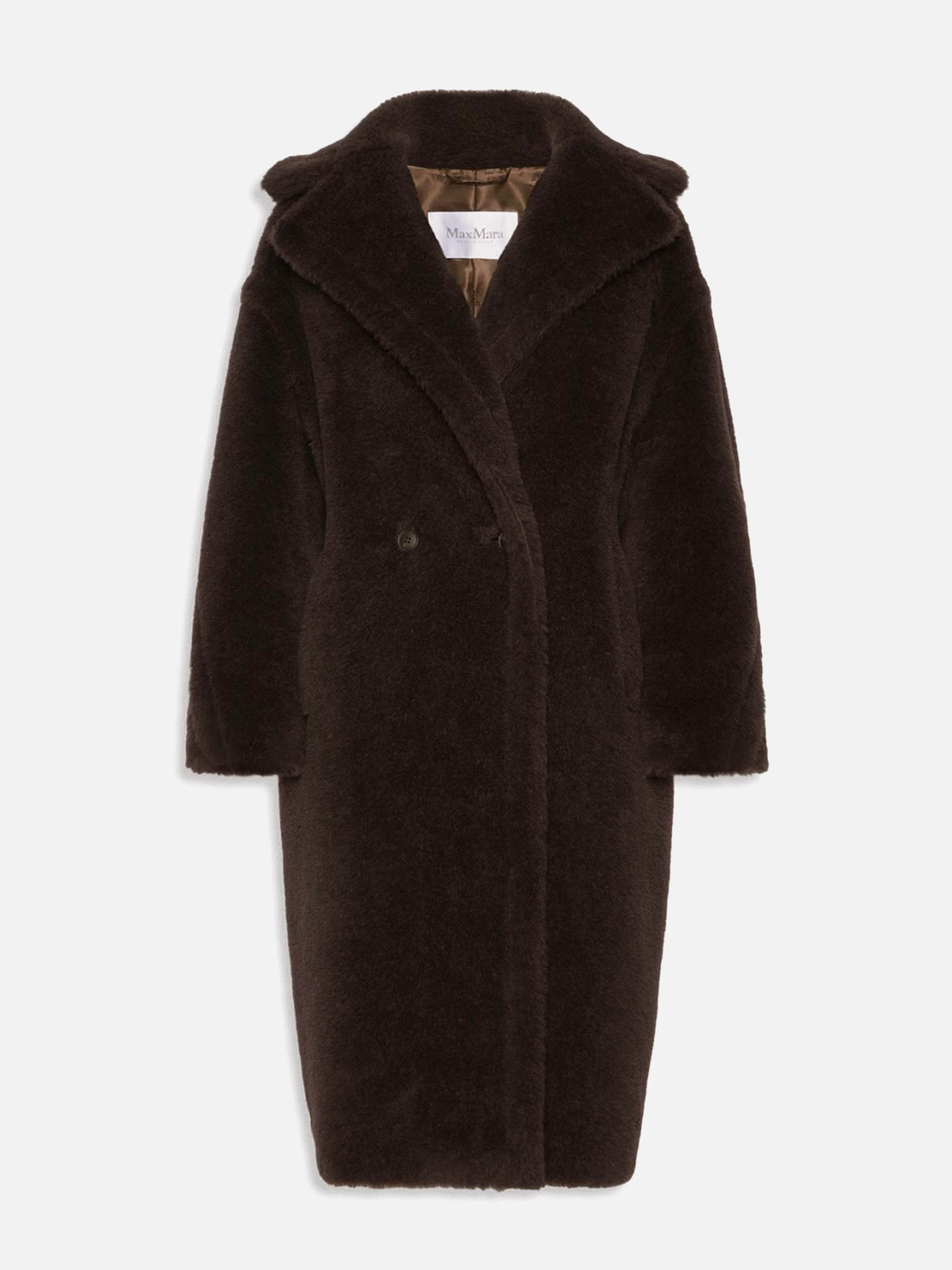 Max Mara – Tedgirl Icon Mantel aus Alpaka-Woll-Teddy für Damen Dunkelbraun - Dark Brown