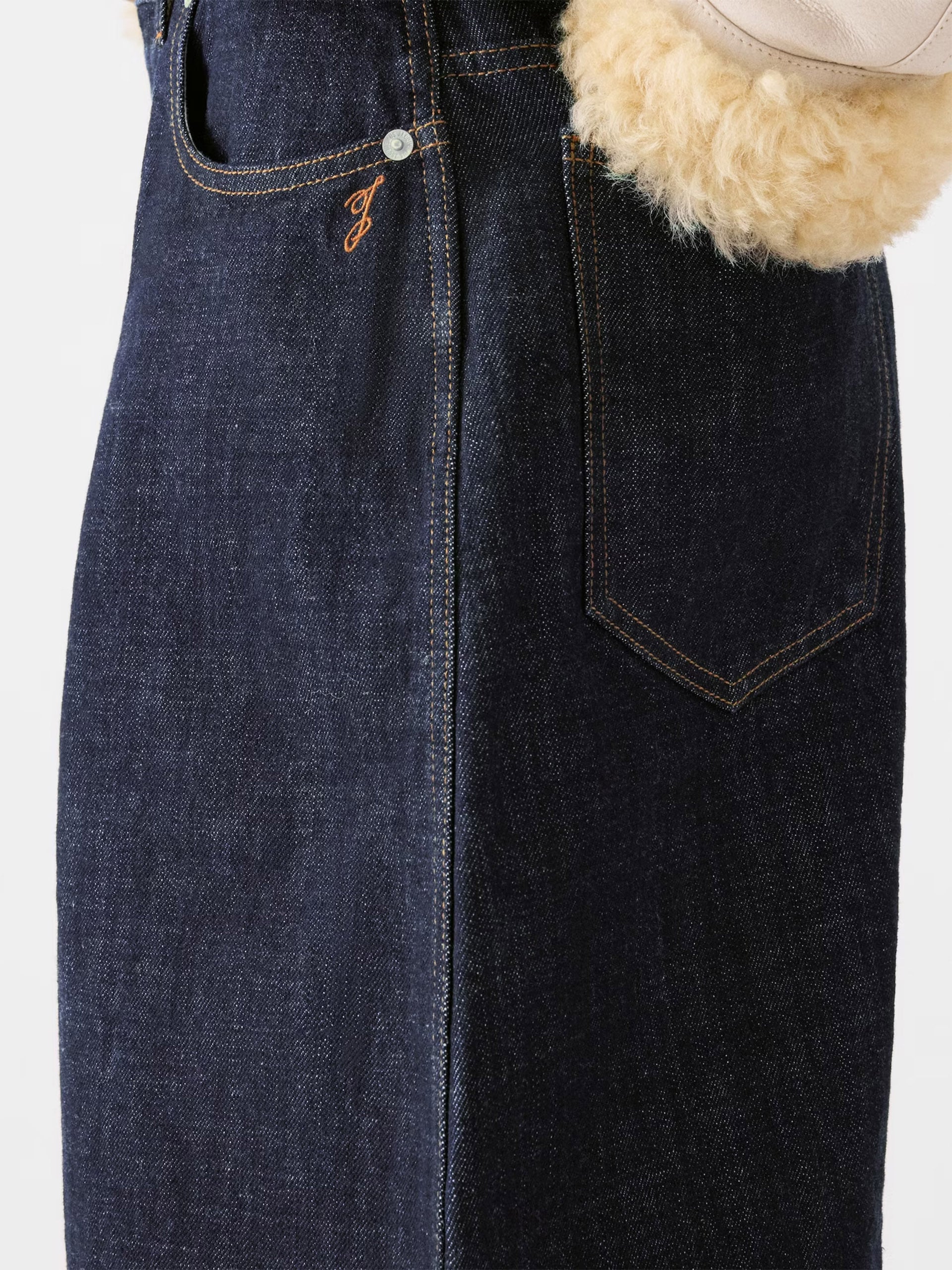 Jacquemus High-Rise Barrel-Jeans Ovalo für Damen Dunkelblau