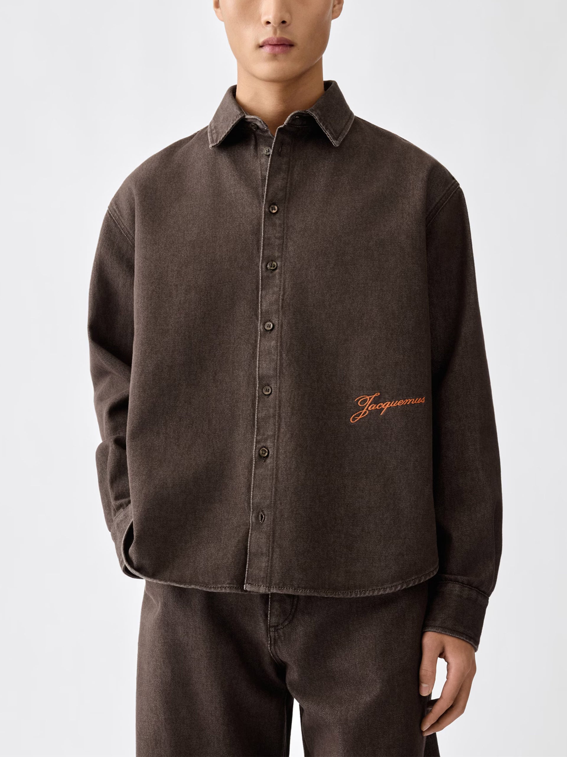 Jacquemus Oversized-Jeanshemd Simon für Herren Braun