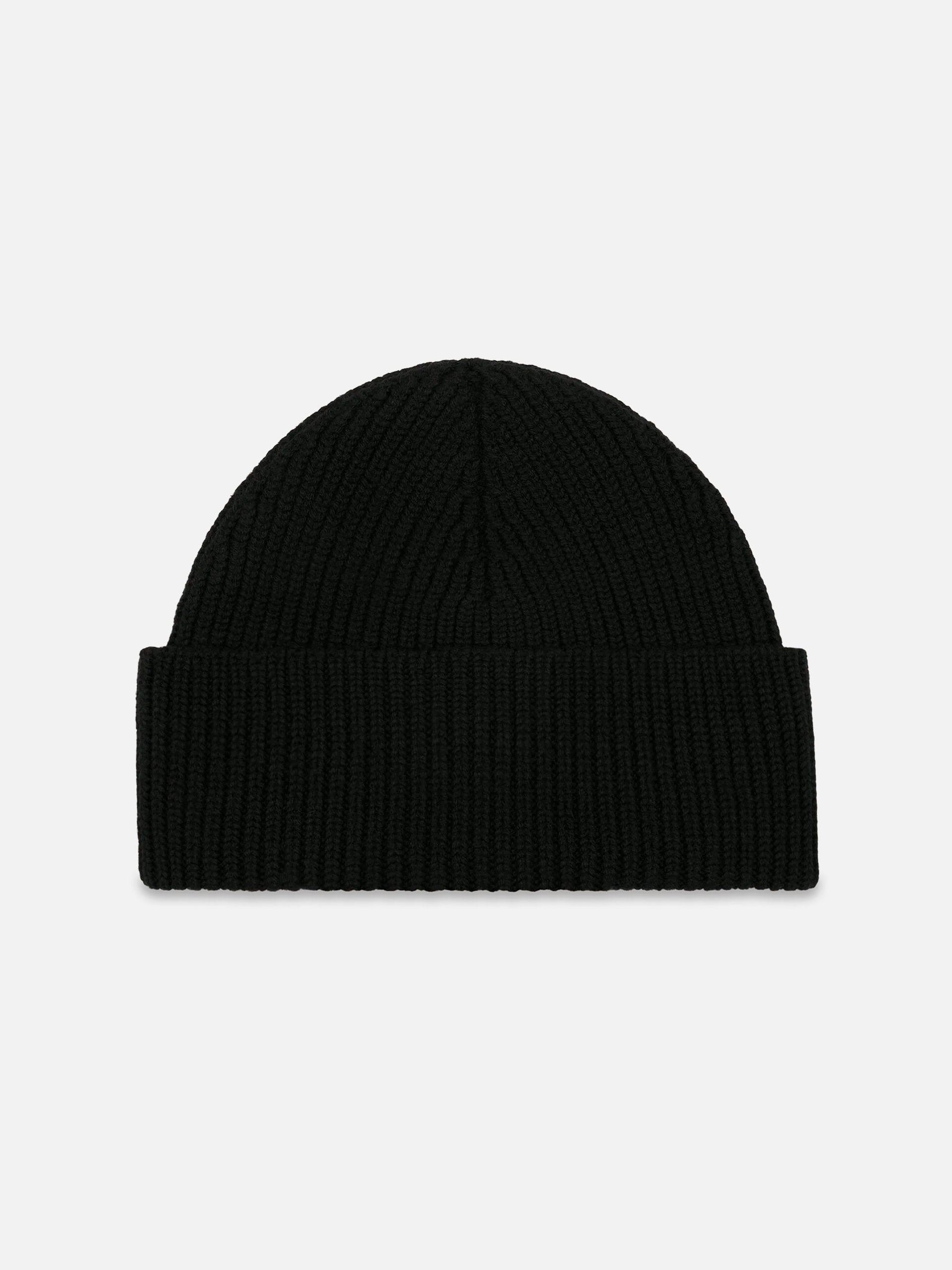 Ami Paris – Beanie mit rotem Ami De Coeur Logo aus Merinowolle Schwarz / Rot - Black / Red