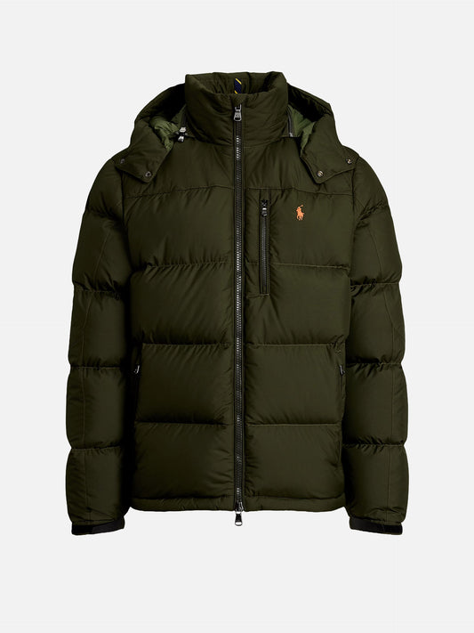 Polo ralph lauren Matte Daunenjacke Gorham mit Kapuze für Herren Olivgrün