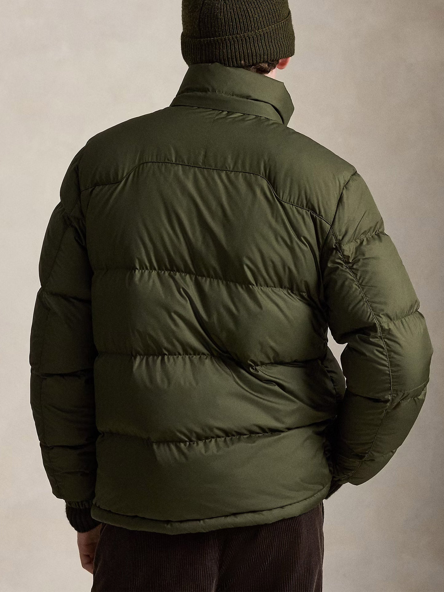 Polo ralph lauren Matte Daunenjacke Gorham mit Kapuze für Herren Olivgrün