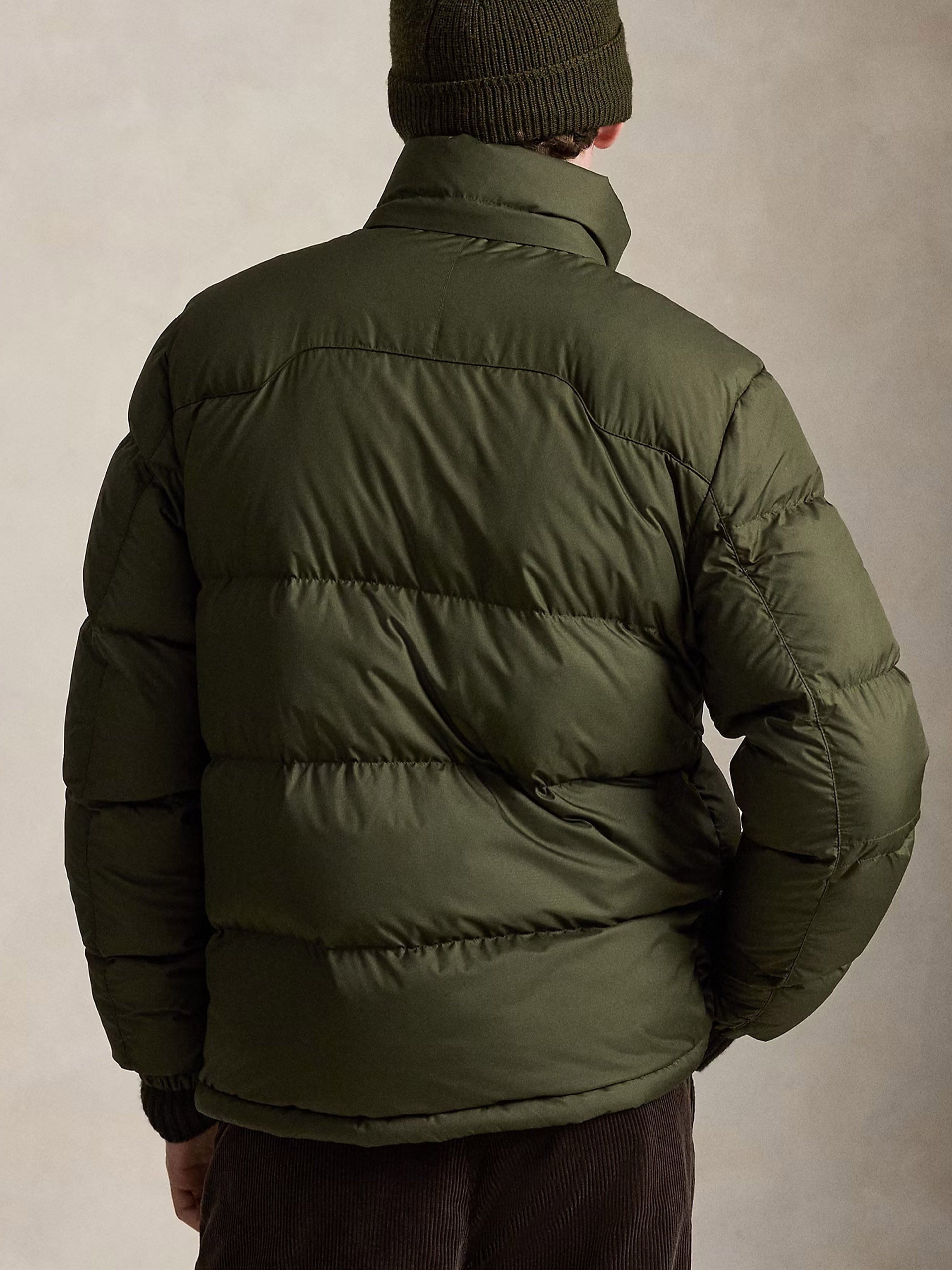 Polo ralph lauren Matte Daunenjacke Gorham mit Kapuze für Herren Olivgrün