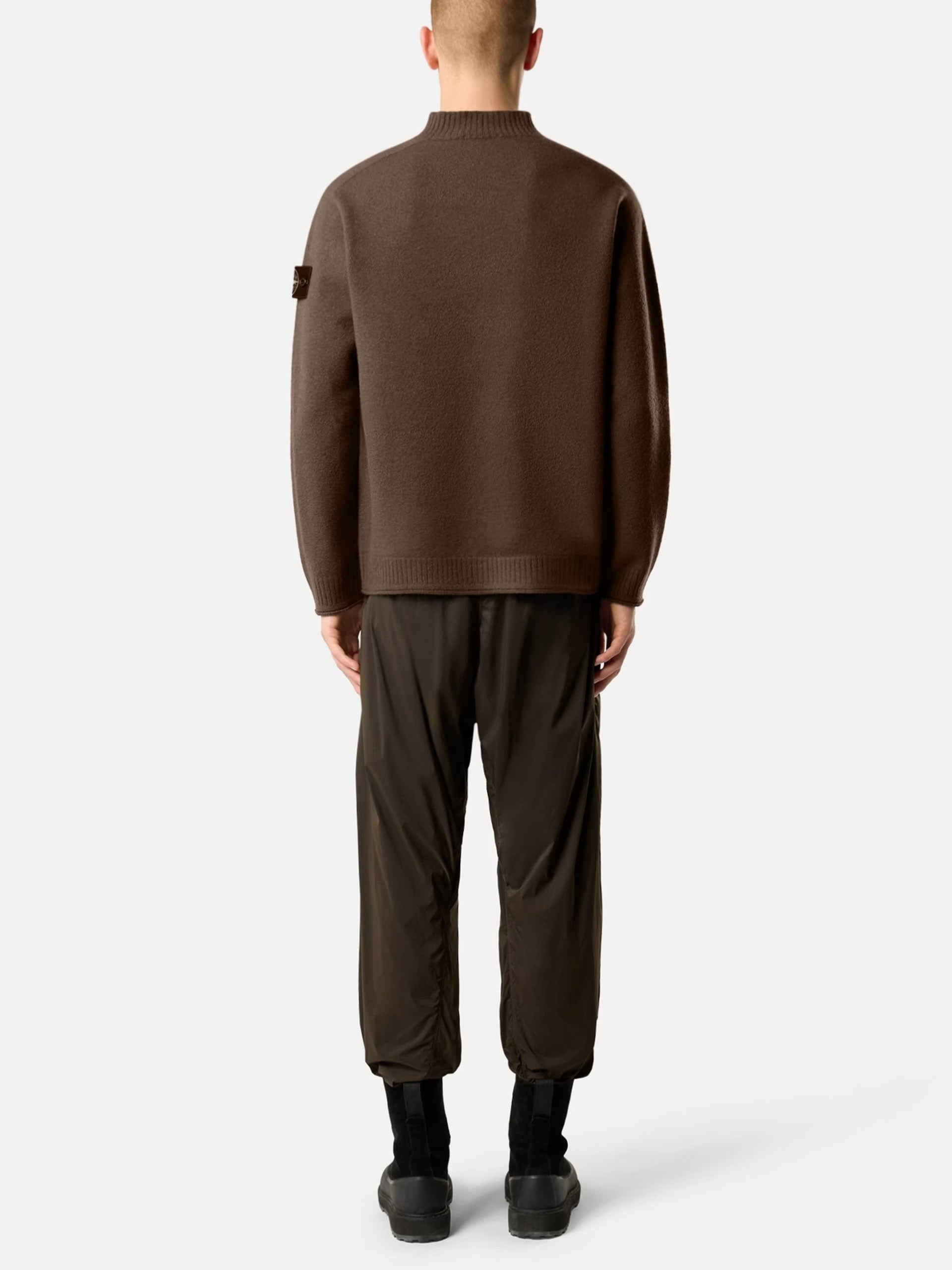Stone island Pullover aus gewalkter Wolle für Herren Braun