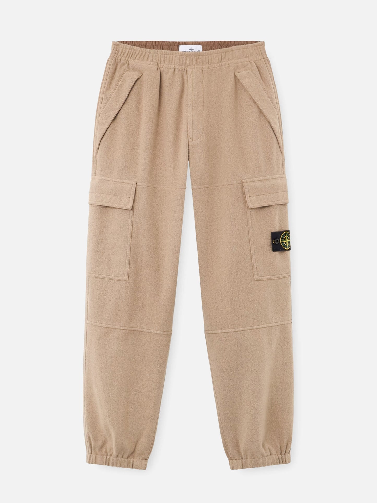 Stone island Cargohose aus Woll-Nylon-Flanell für Herren Hellbeige