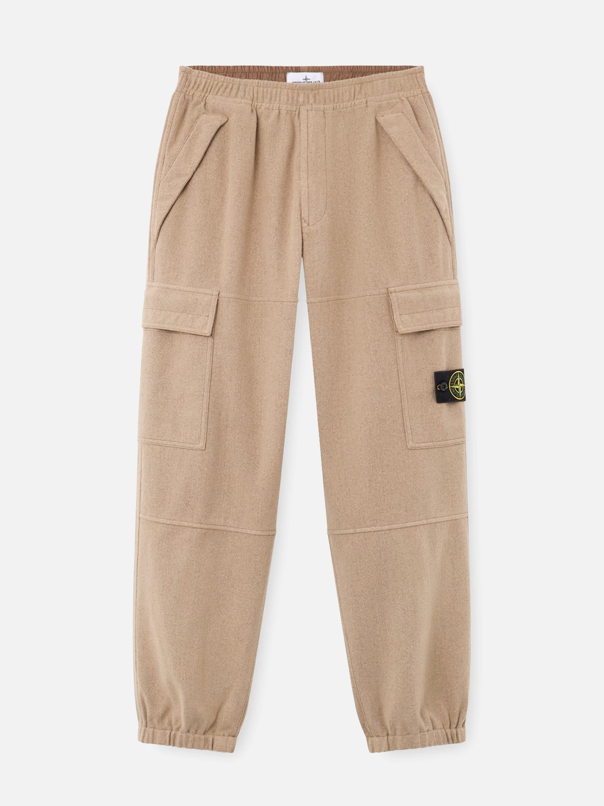 Stone island Cargohose aus Woll-Nylon-Flanell für Herren Hellbeige